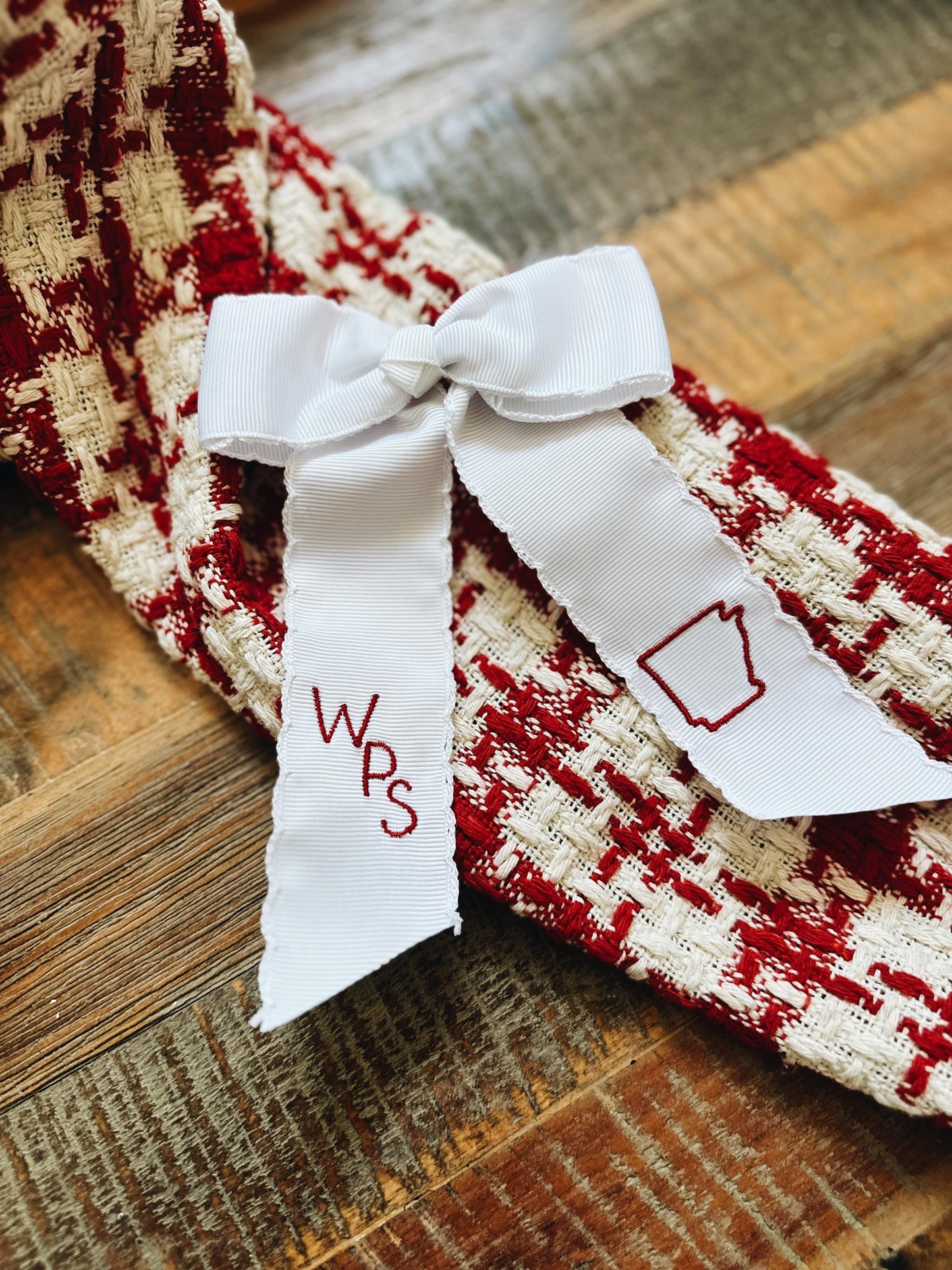 Arkansas Hair Bow - White