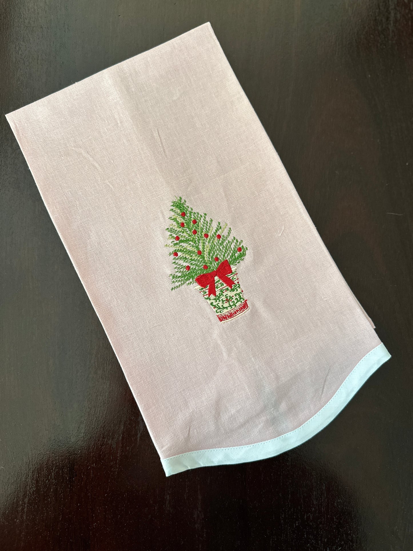 Christmas Tree in Pot Linen Towel