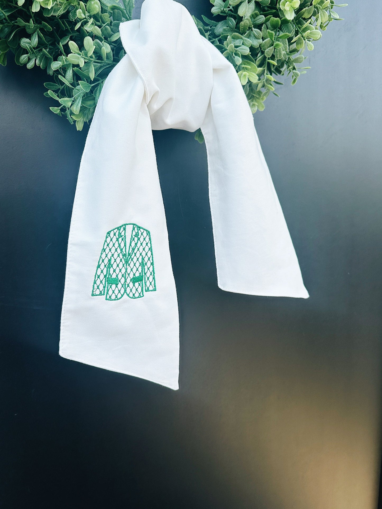Golf Tournament Green Jacket Wreath Sash