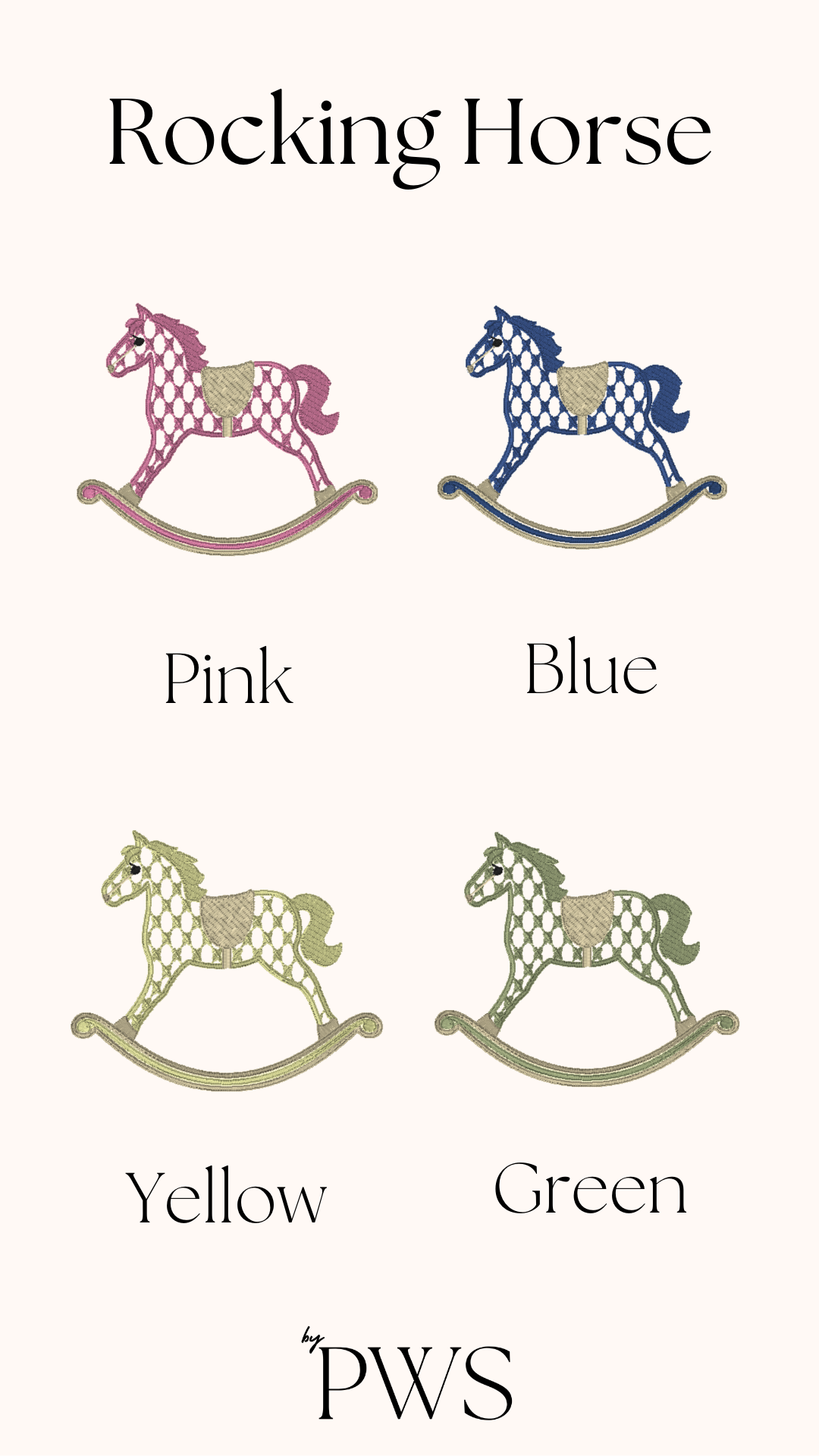 Rocking Horse Wreath Sash