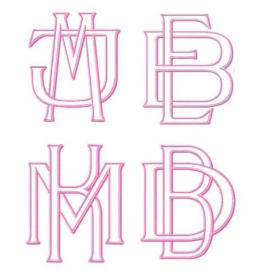 Interlocking Monogram Linen Cocktail Napkins