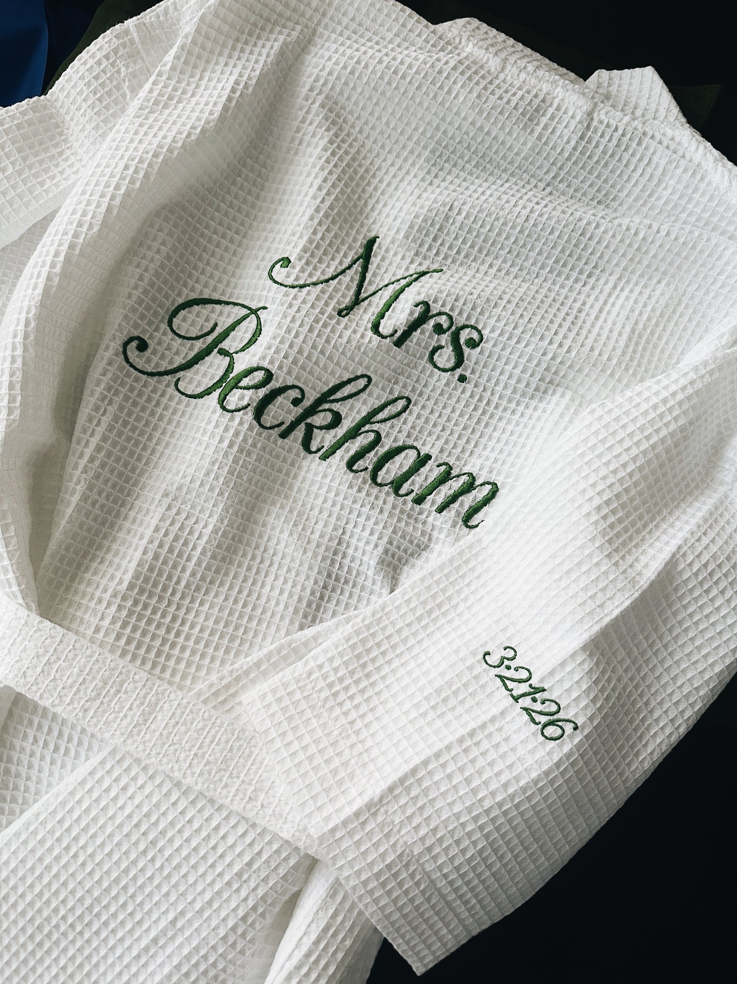 Bridal Waffle Knit Robe