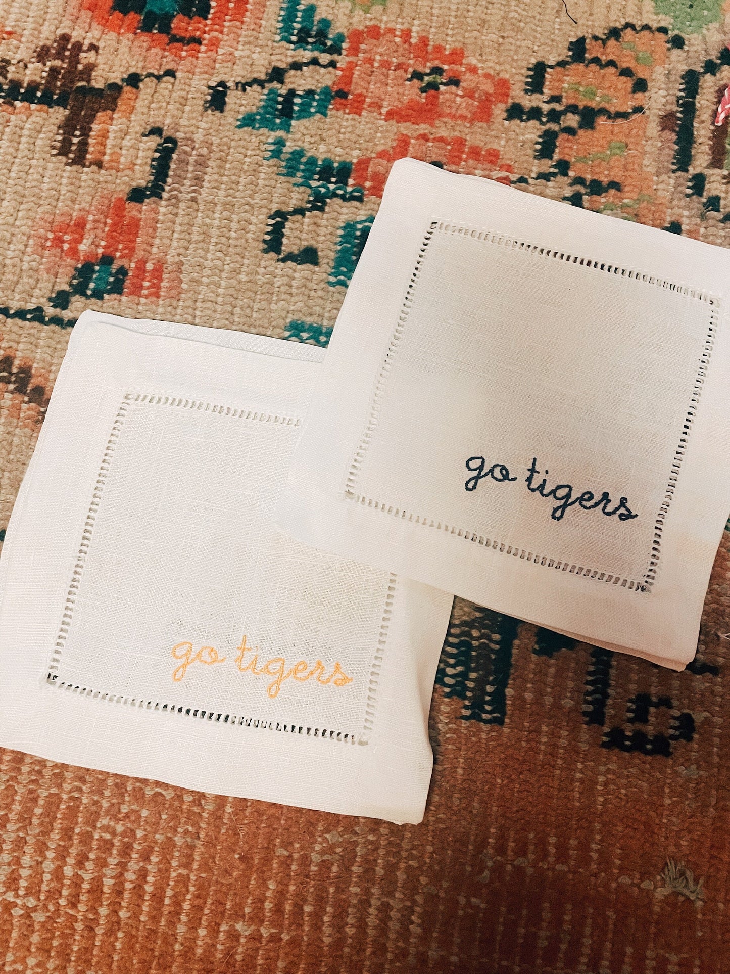 Go Tigers LSU Linen Cocktail Napkins