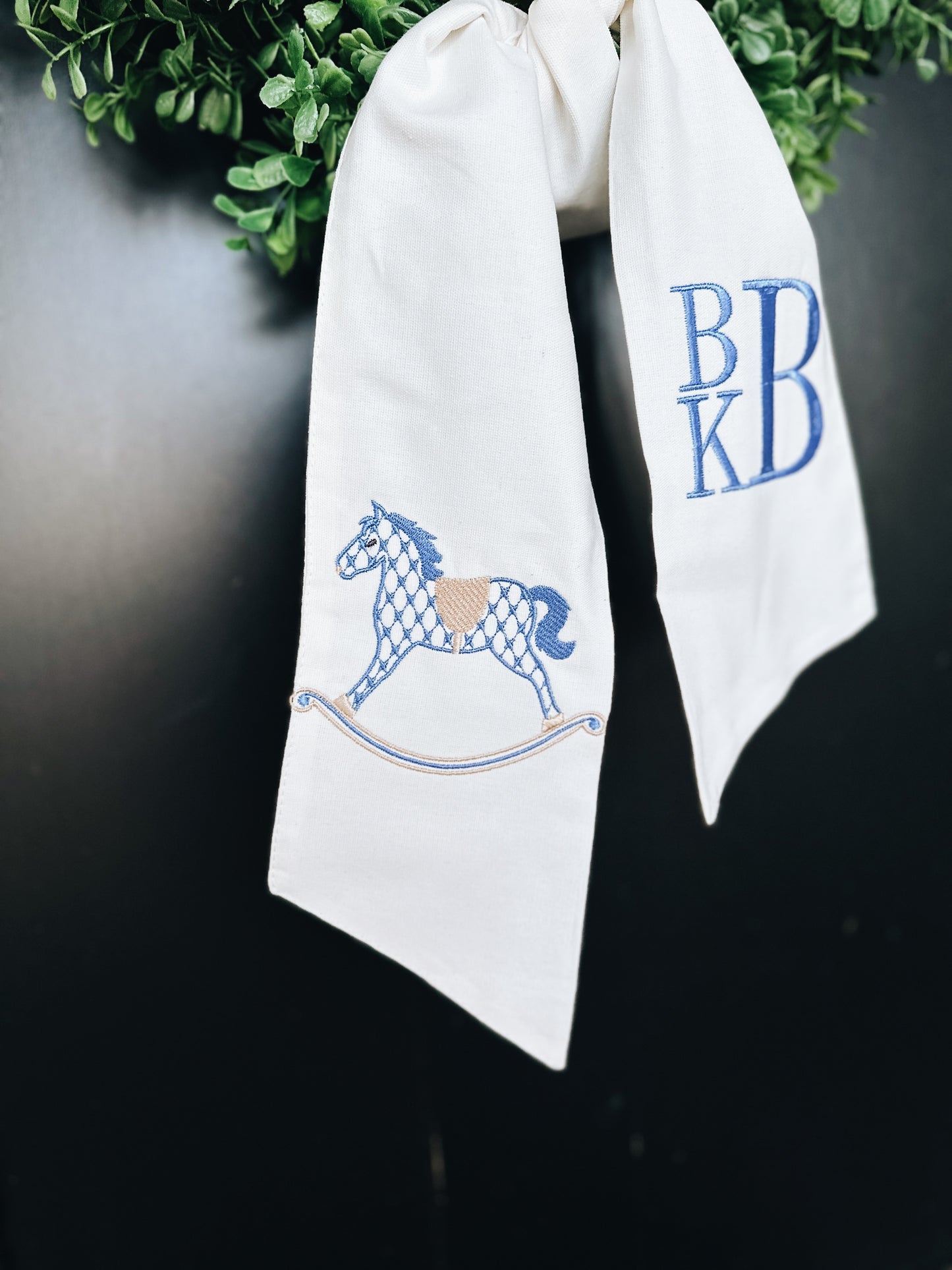 Rocking Horse Wreath Sash