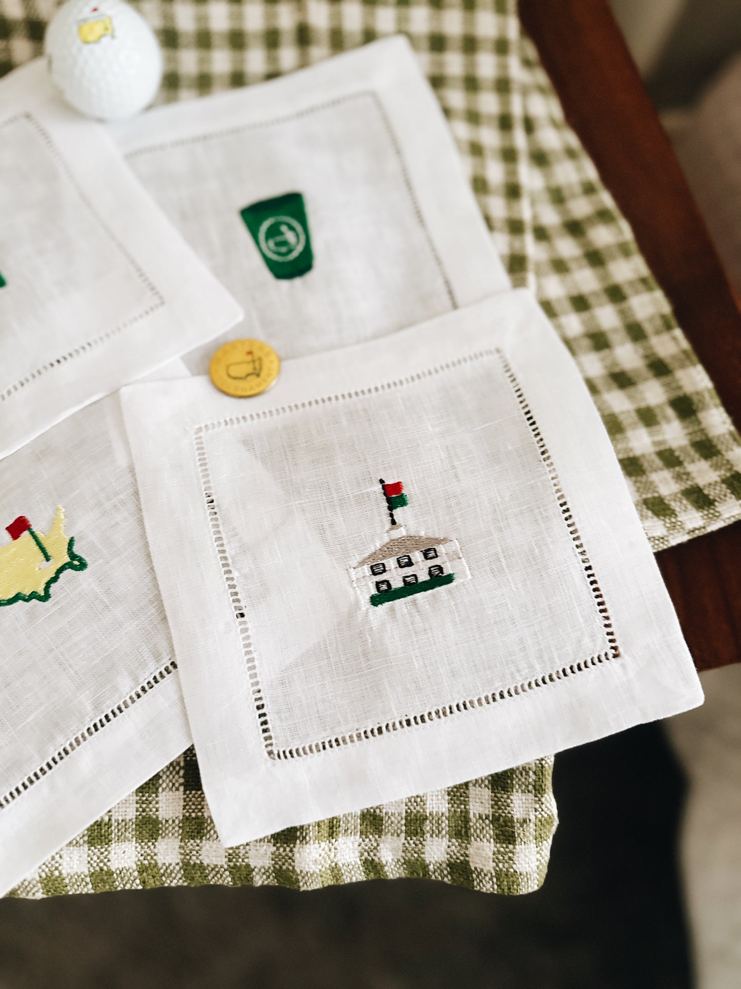 Golf Tournament Linen Cocktail Napkins