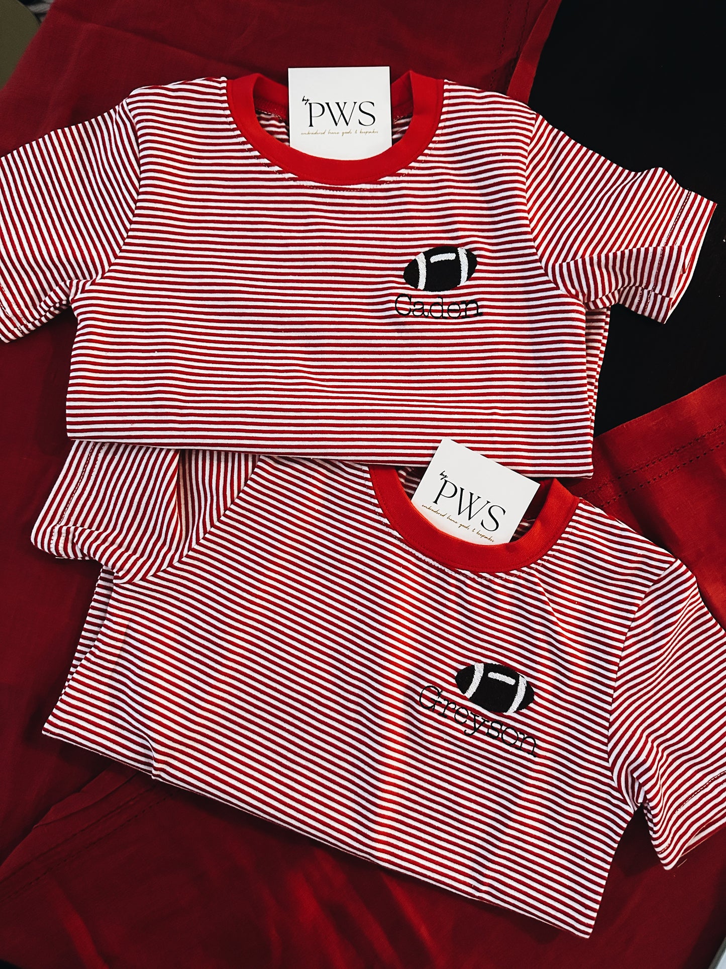 Football Striped Toddler Tee