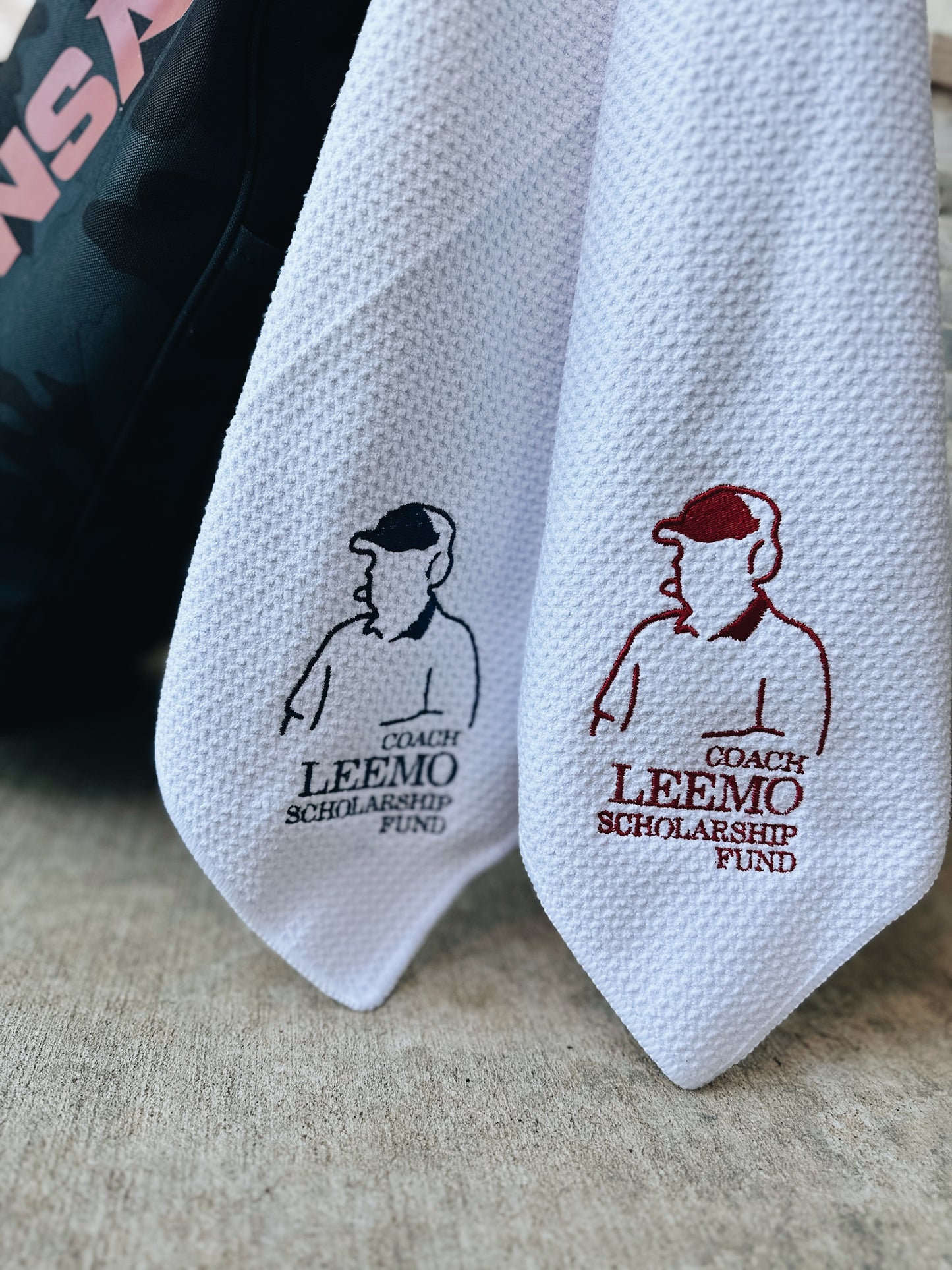 Coach LeeMo Scholarship Fund Golf Towel - Navy