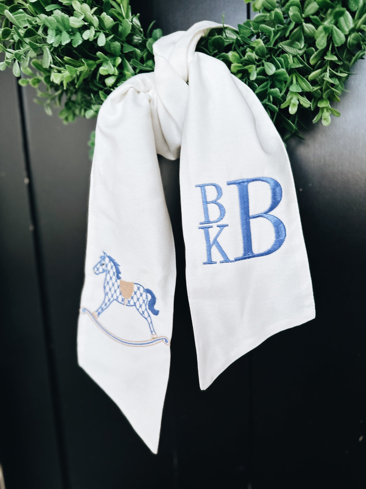 Rocking Horse Wreath Sash