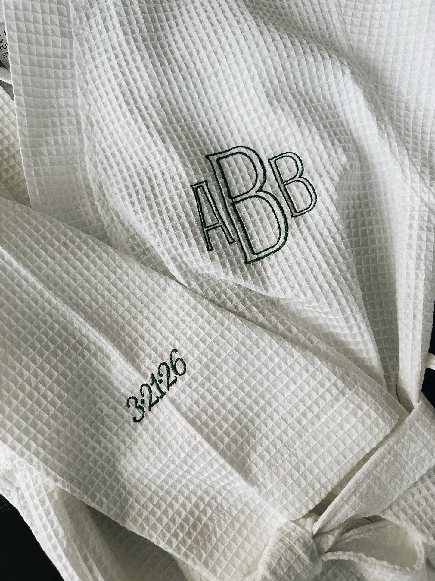 Bridal Waffle Knit Robe