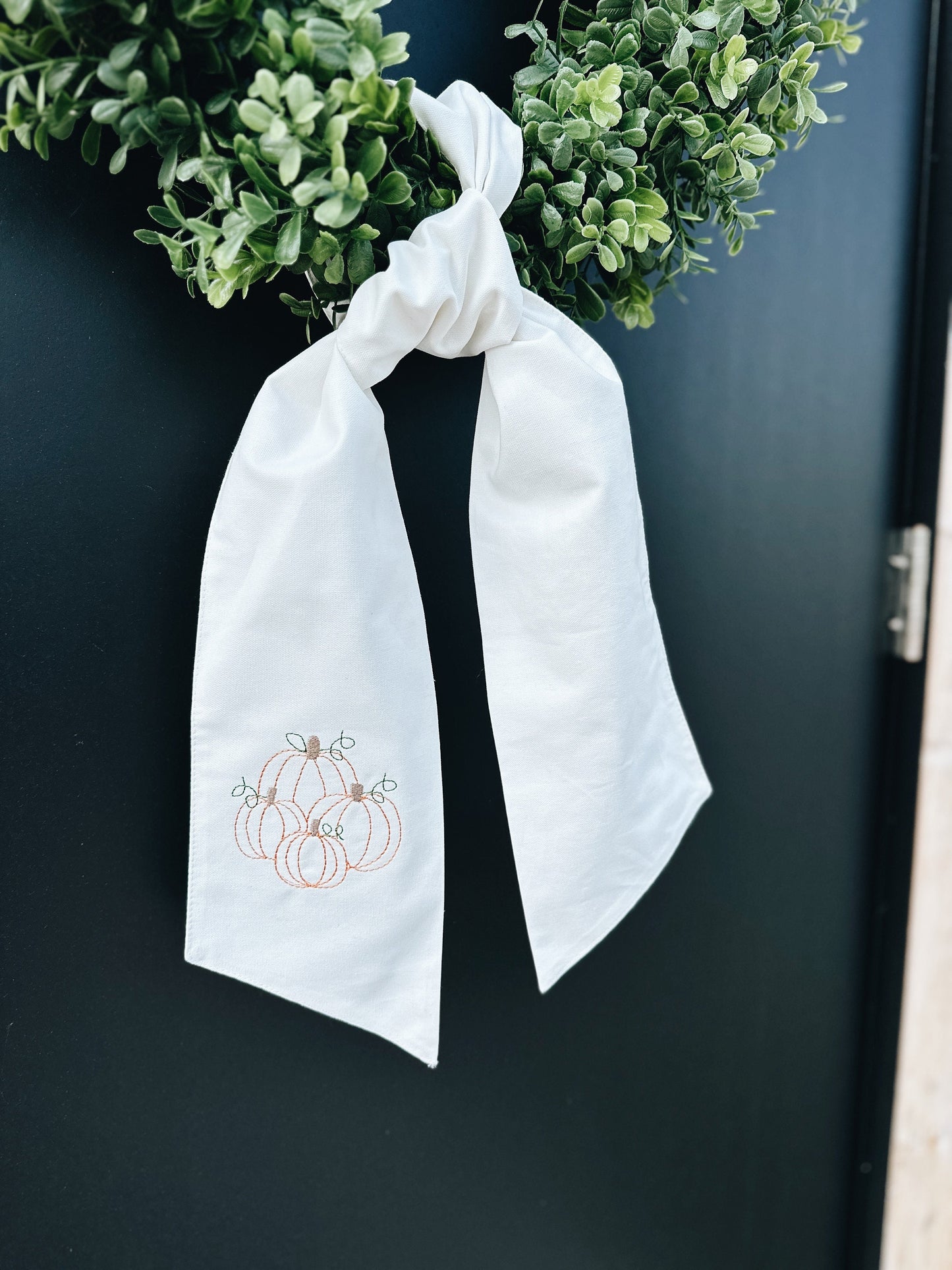 Fall Pumpkin Wreath Sash