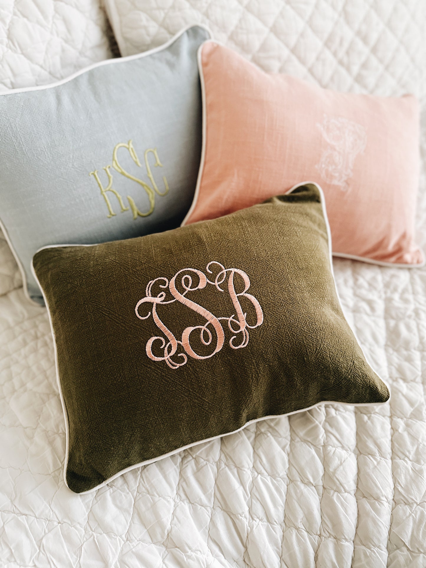 Personalized Accent Pillow - Olive