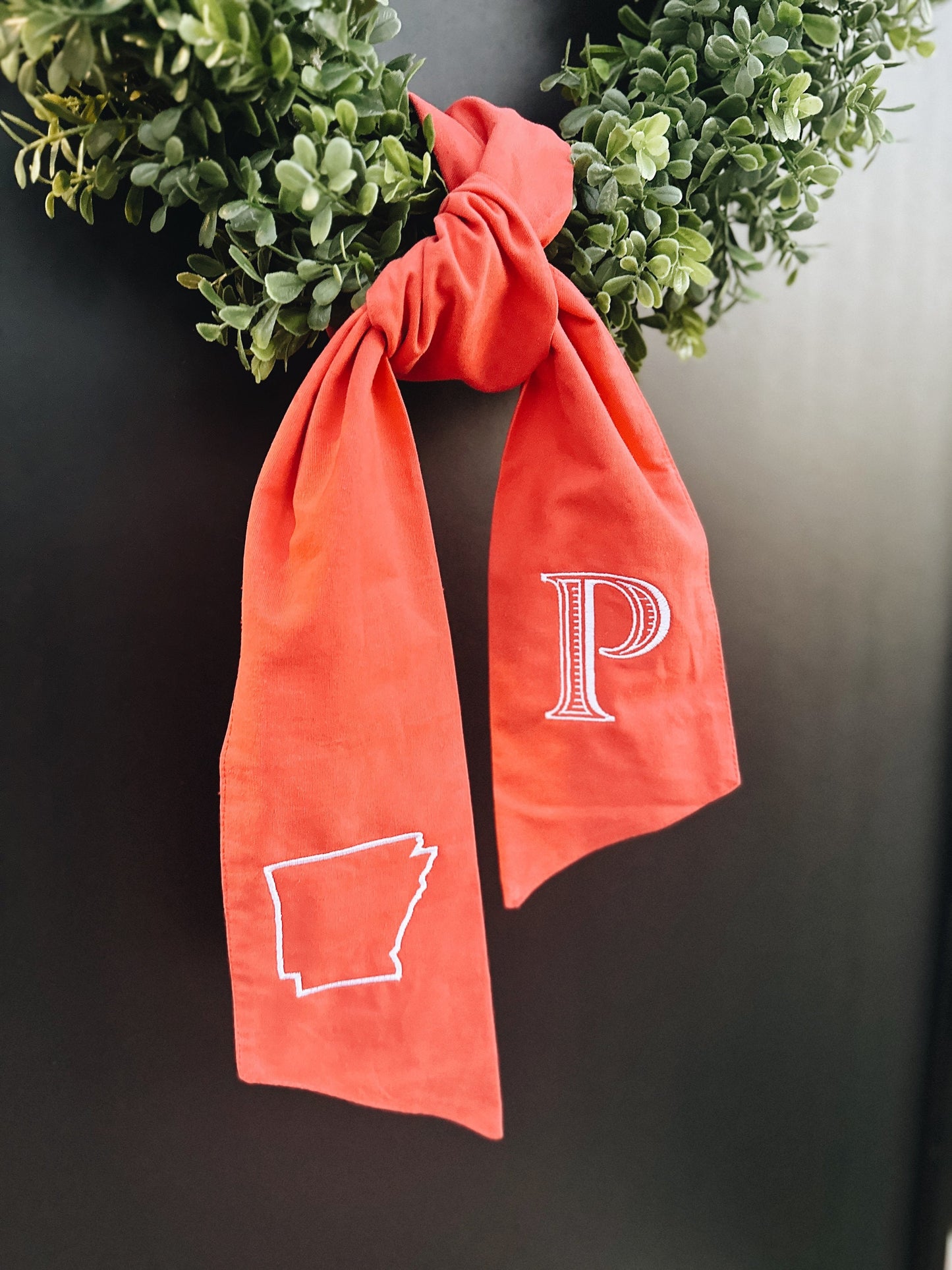 Arkansas Wreath Sash - Red