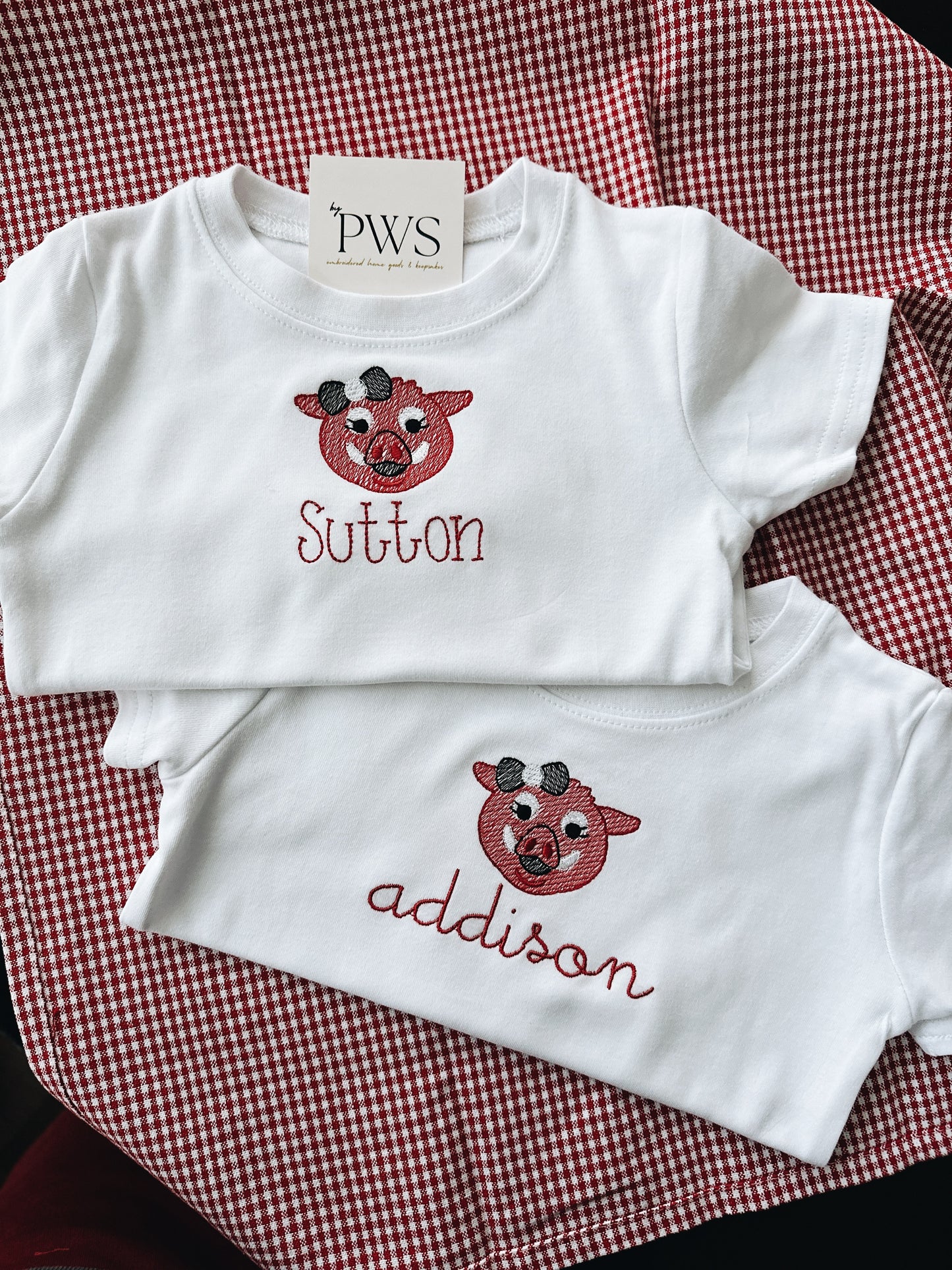 Little Pig With Bow Tee