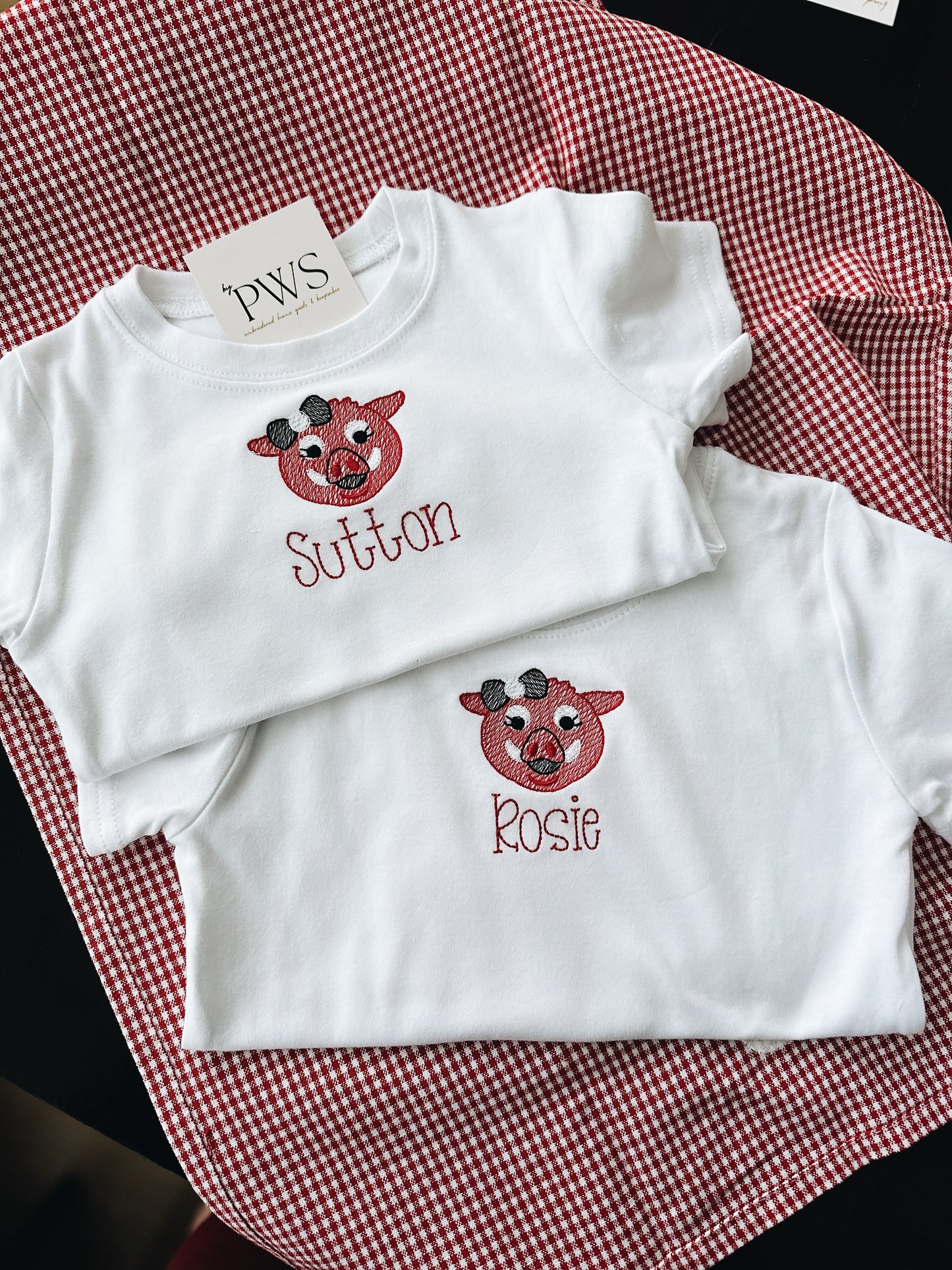Little Pig With Bow Tee