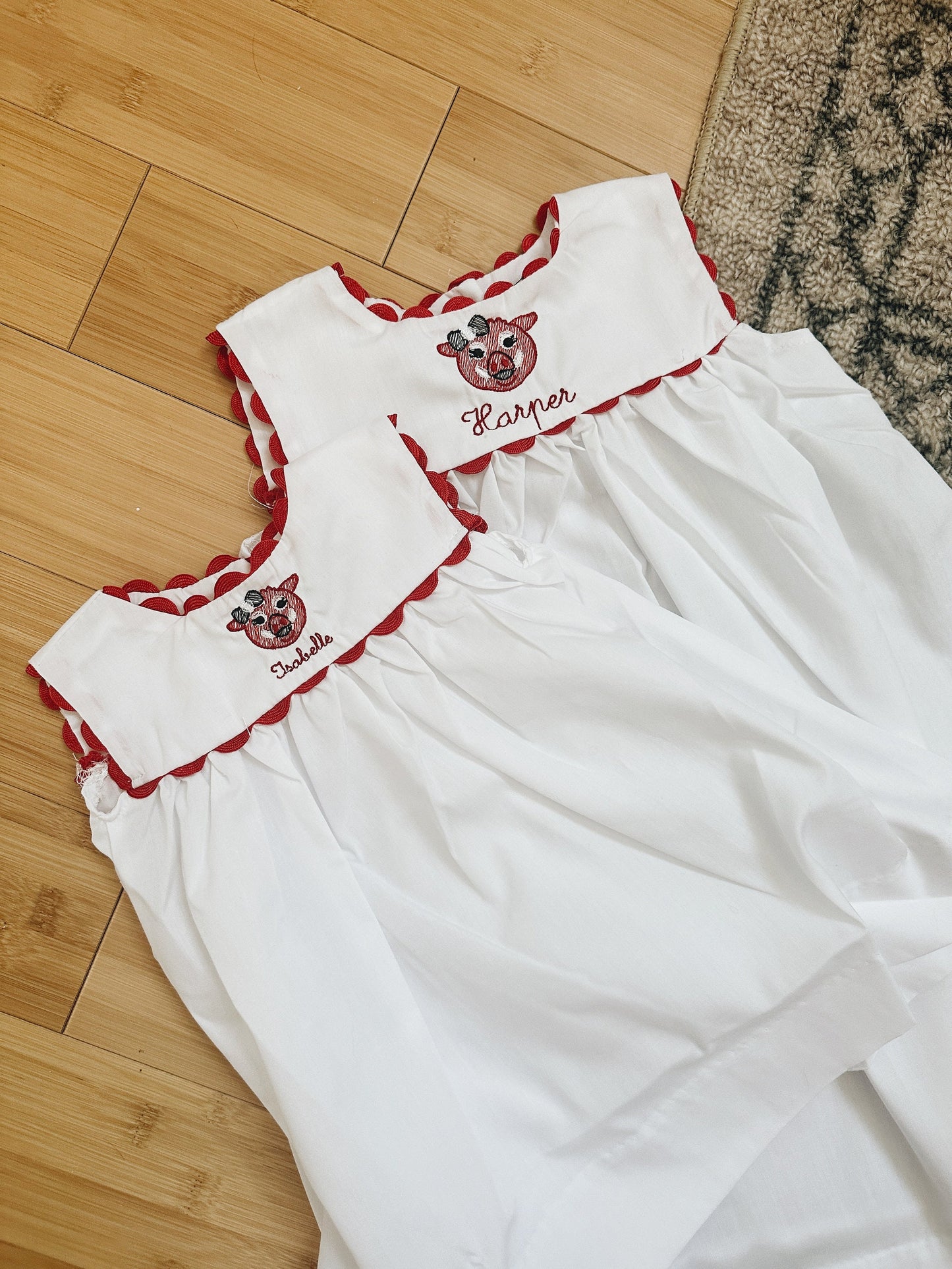 Little Pig Ric Rac Trim Toddler Dress