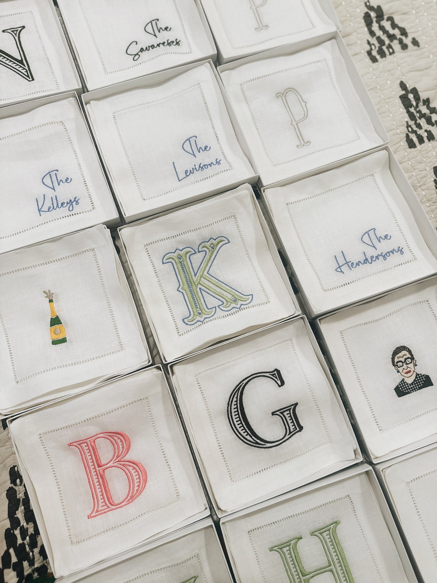 Ruth Bader Ginsburg Linen Cocktail Napkins