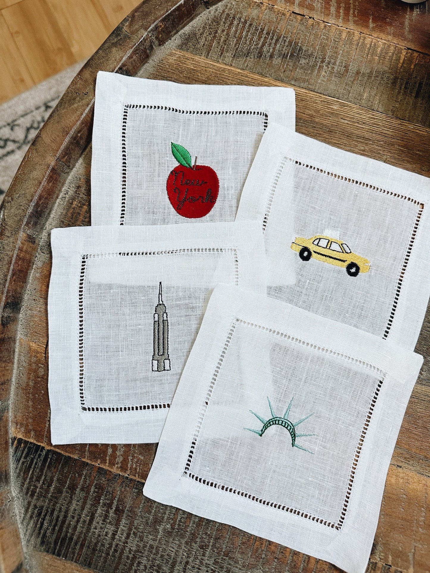Welcome To New York Linen Cocktail Napkins