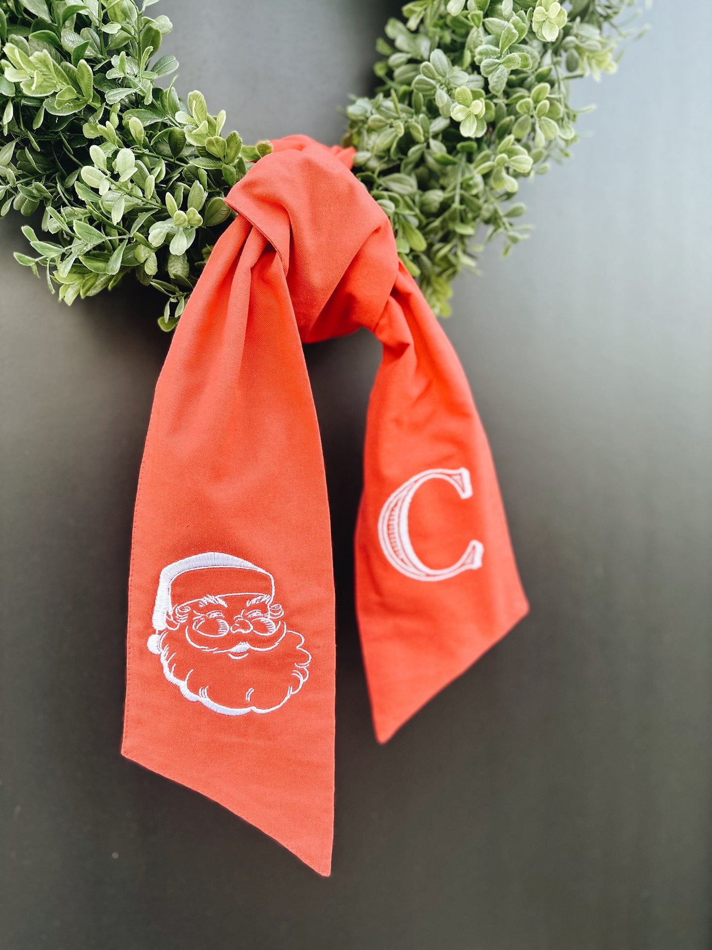 Santa Wreath Sash