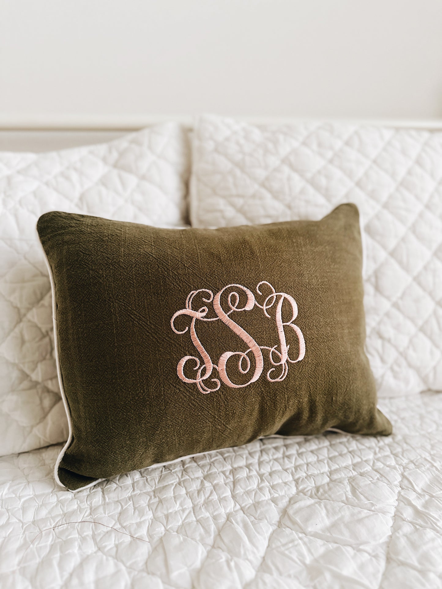 Personalized Accent Pillow - Olive