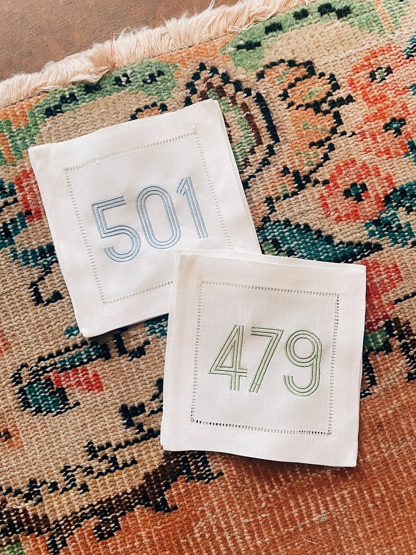 Area Code Linen Cocktail Napkins