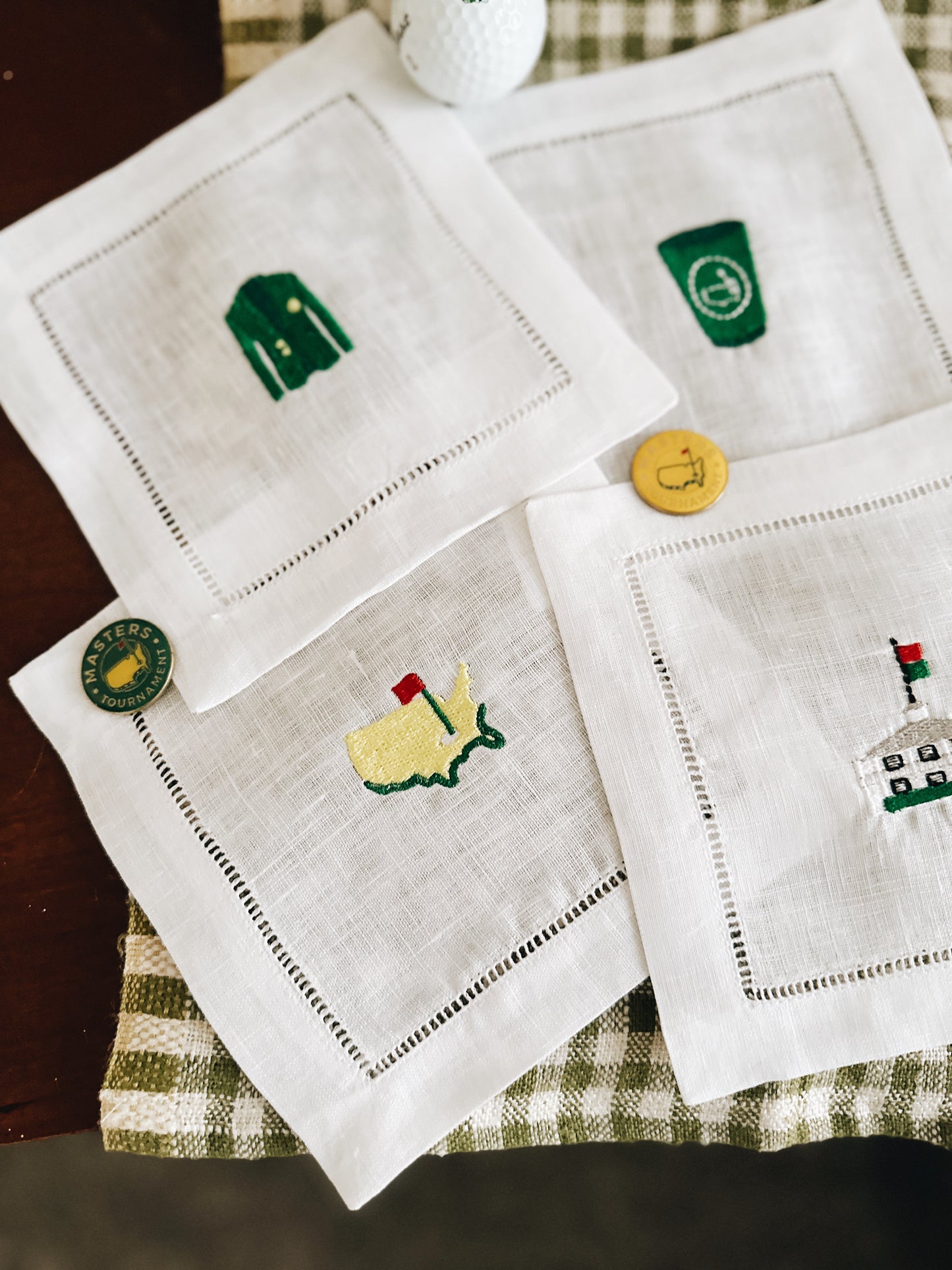 Golf Tournament Linen Cocktail Napkins