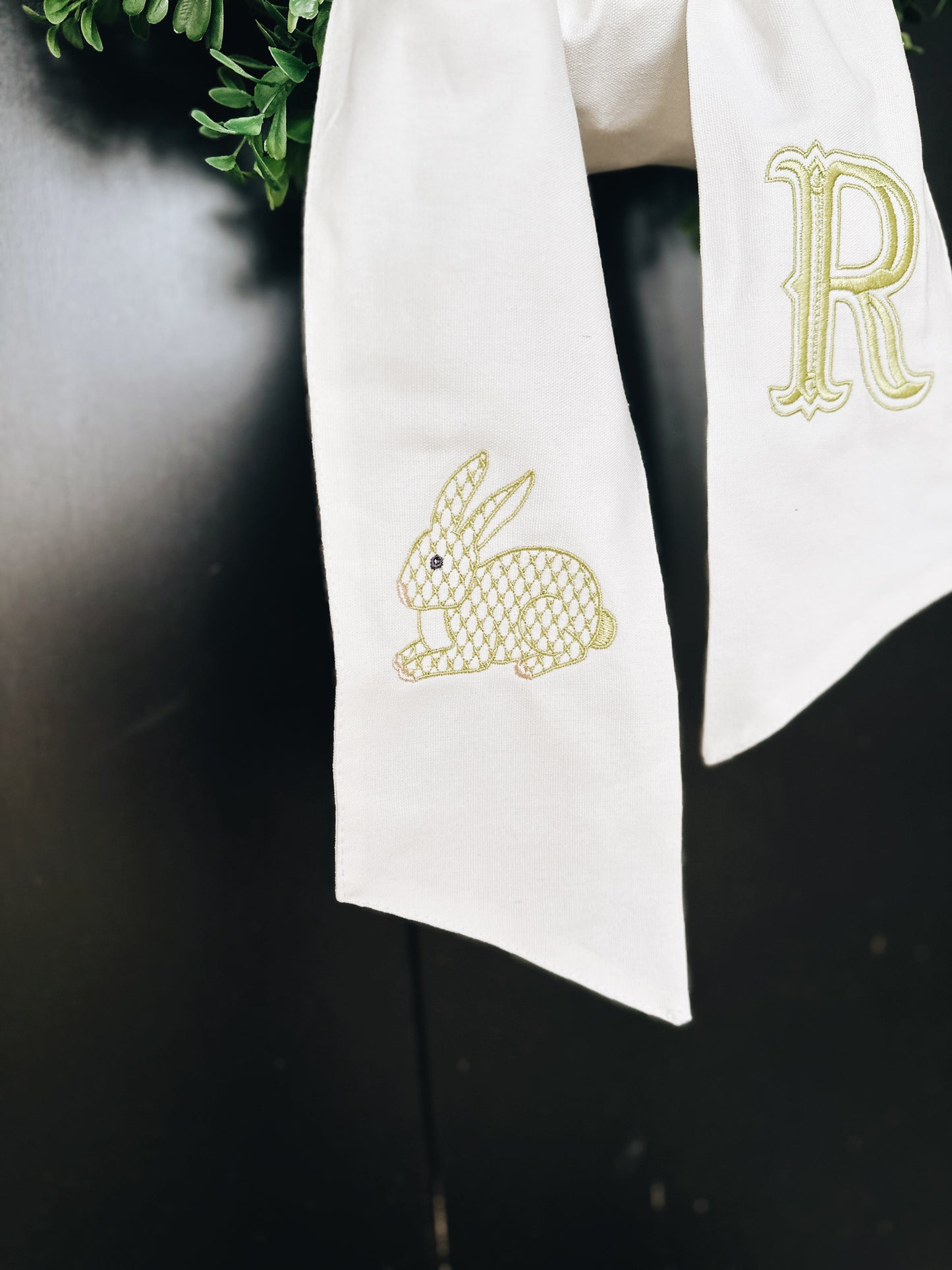 Chic Easter Bunny Wreath Sash