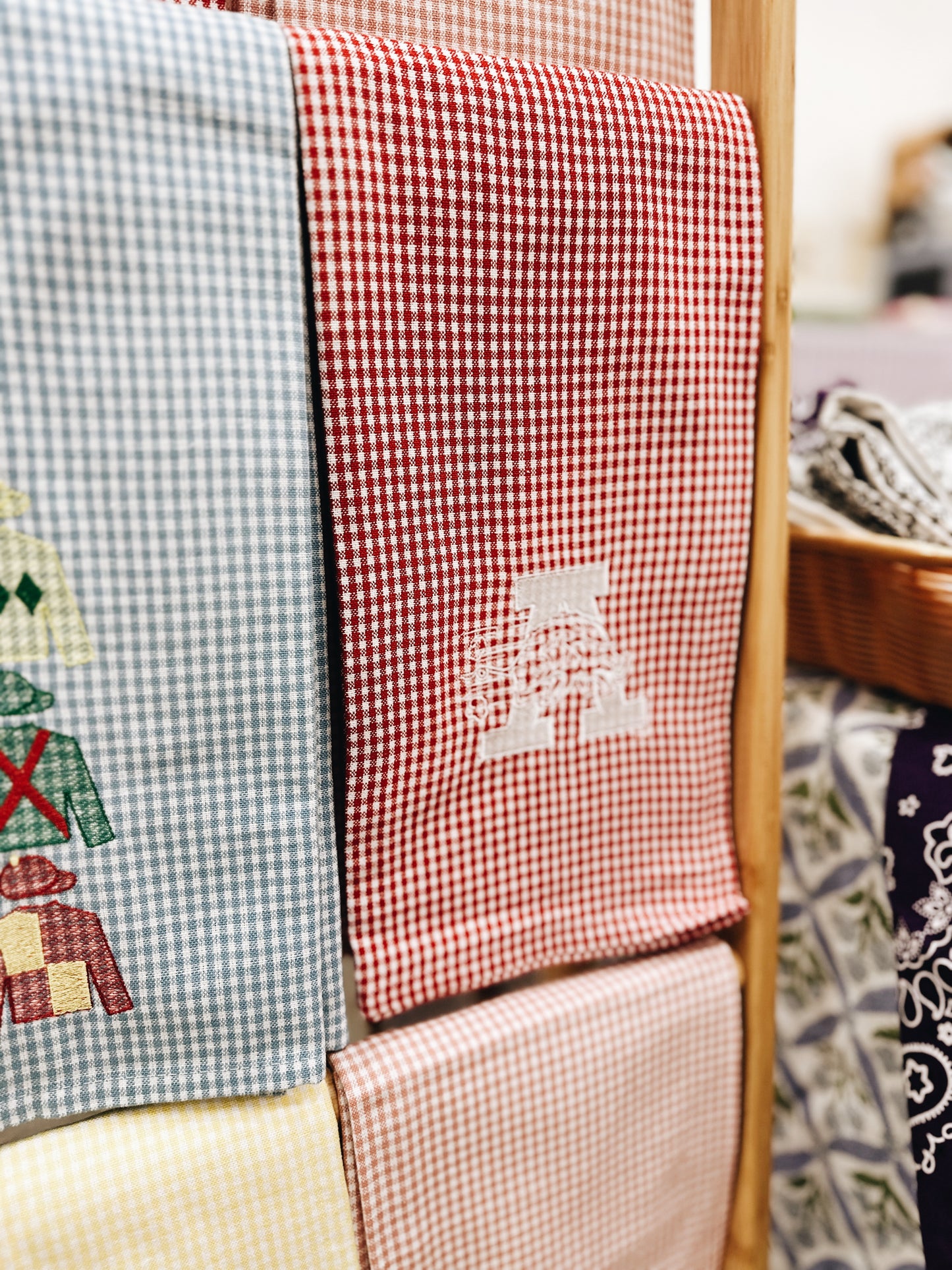 Retro Arkansas Gingham Tea Towel