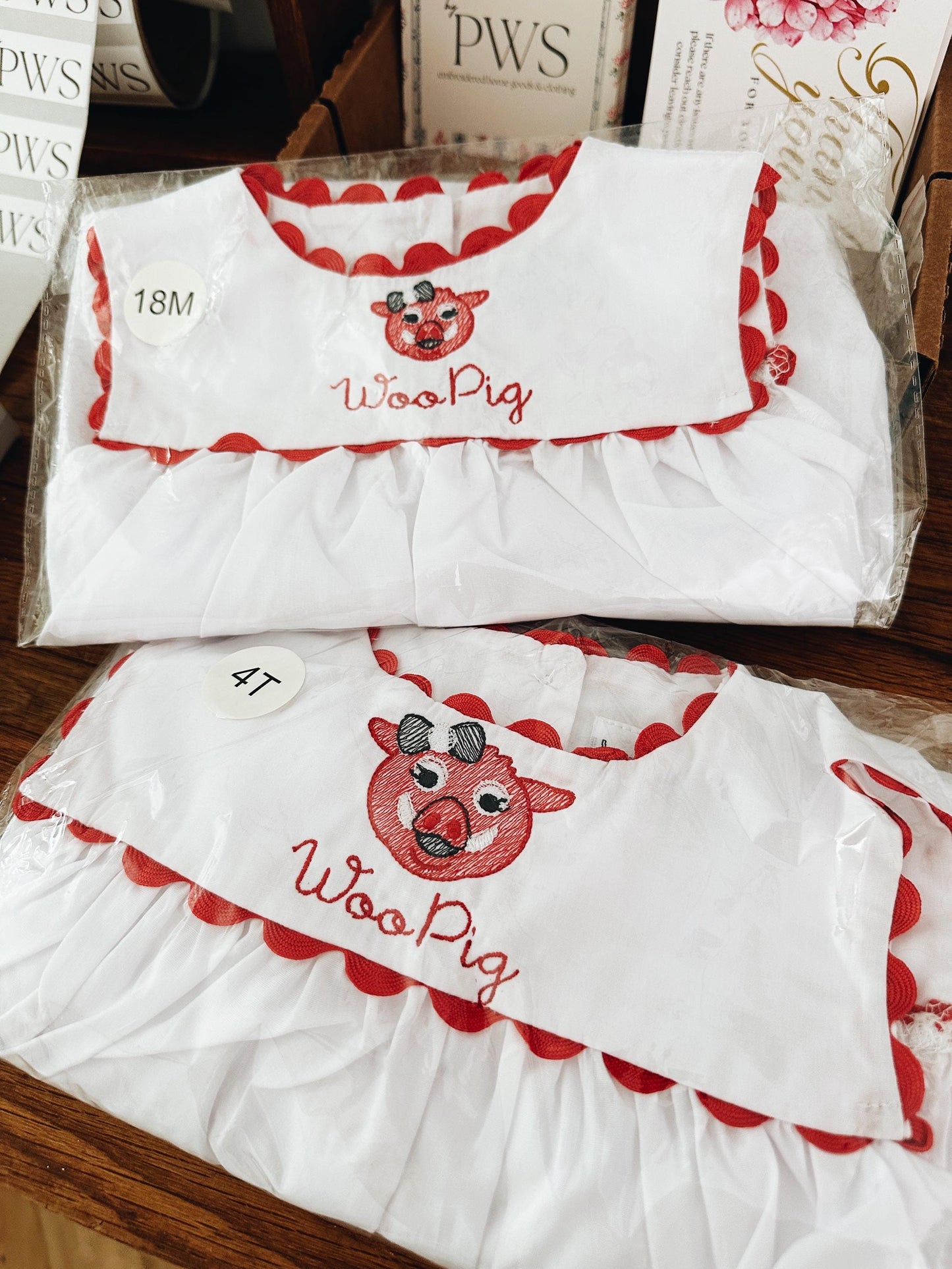 Little Pig Ric Rac Trim Toddler Dress