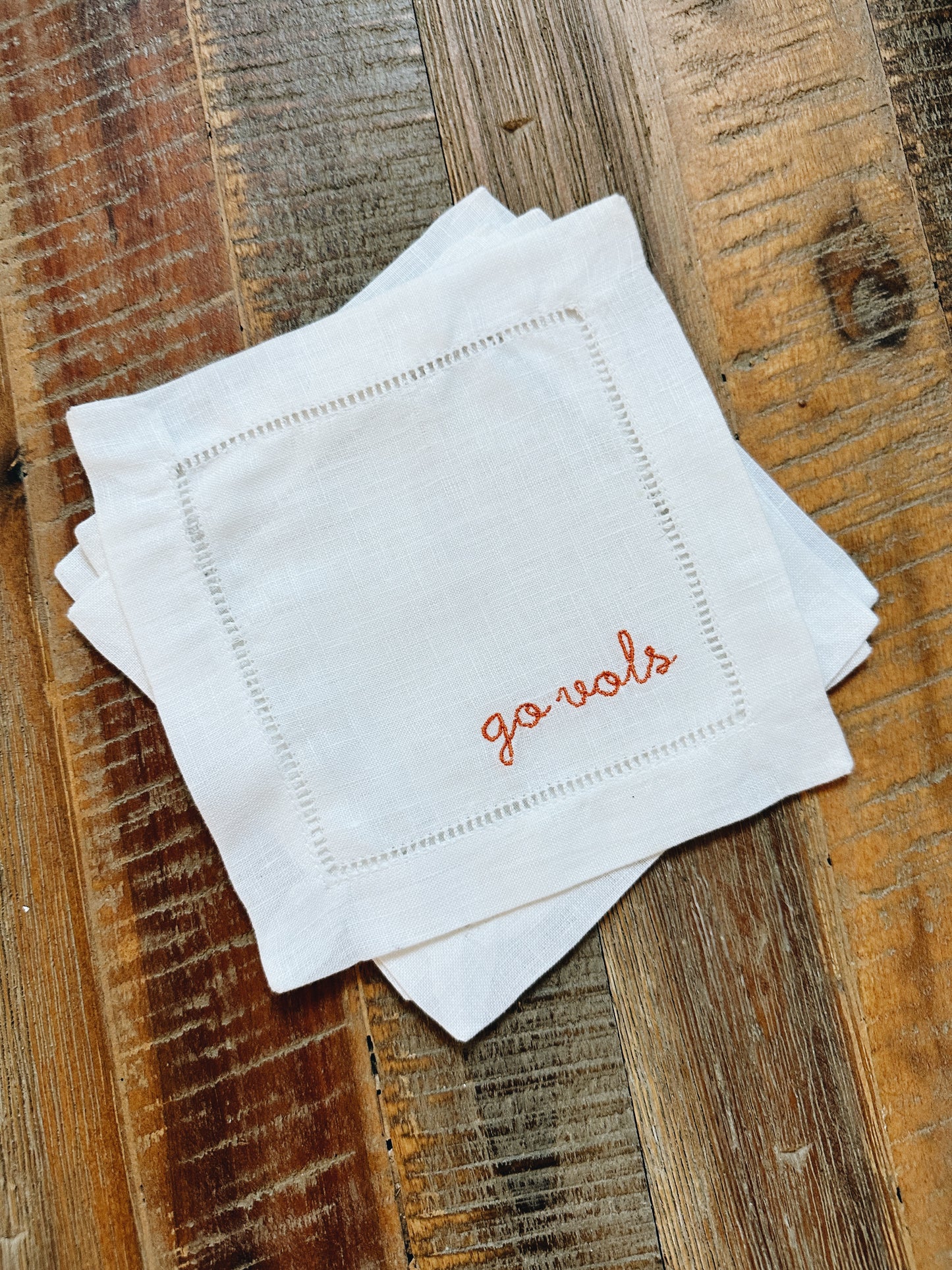 Go Vols Tennessee Linen Cocktail Napkins
