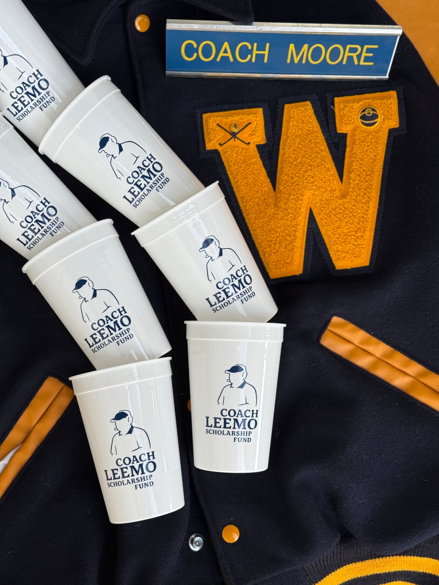 Coach LeeMo Scholarship Fund 16 oz Cup - White