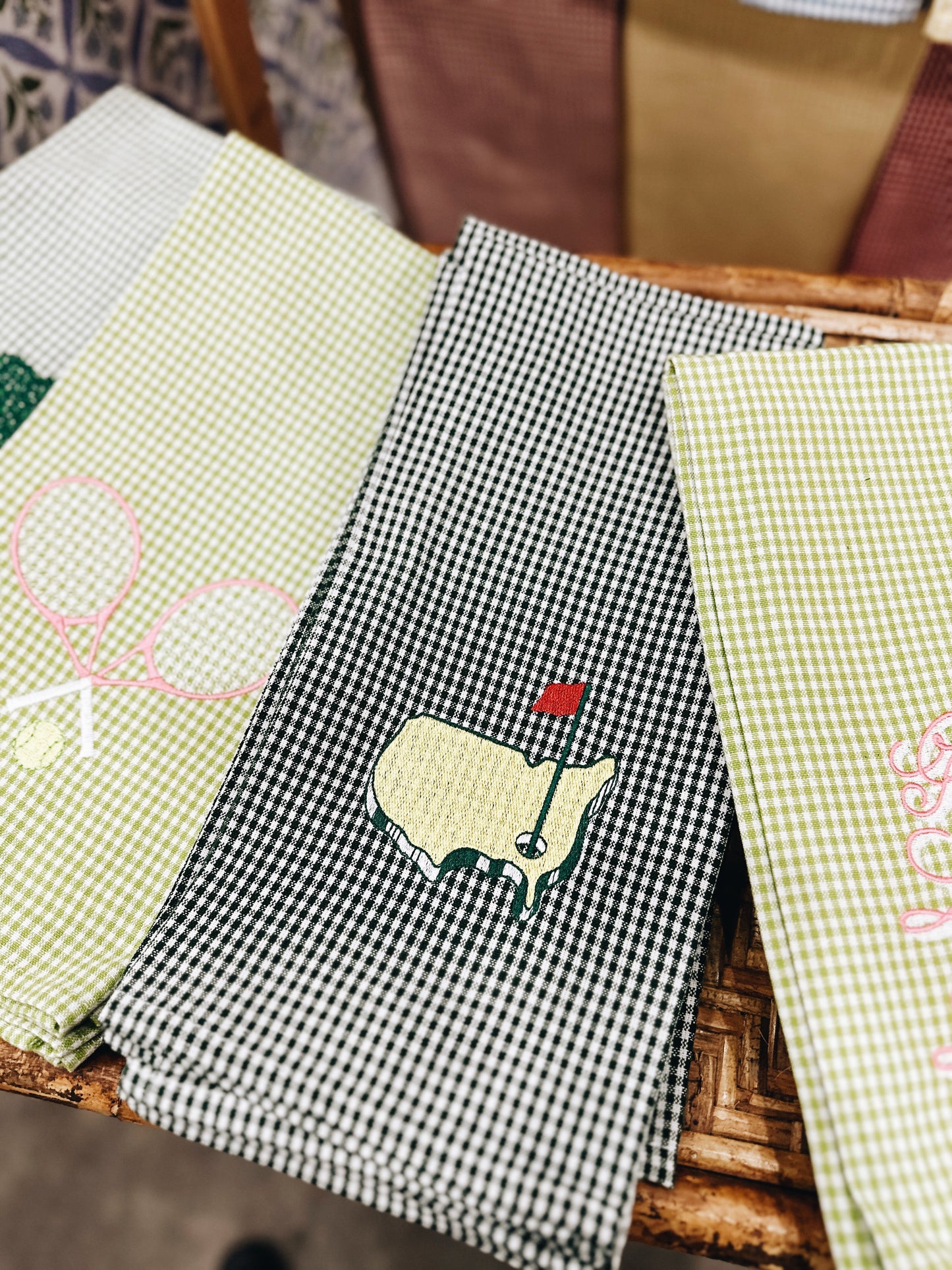 USA Golf Gingham Tea Towel