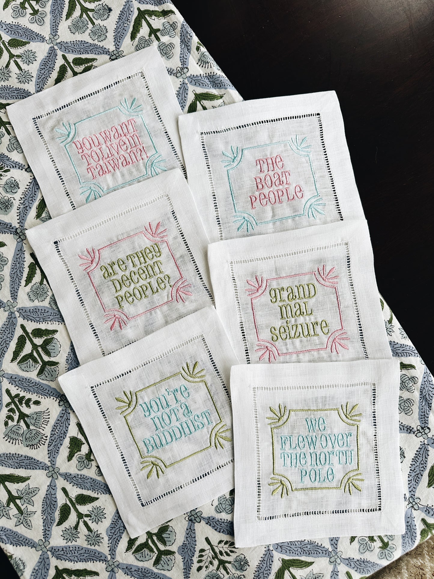 Decent People Linen Cocktail Napkins