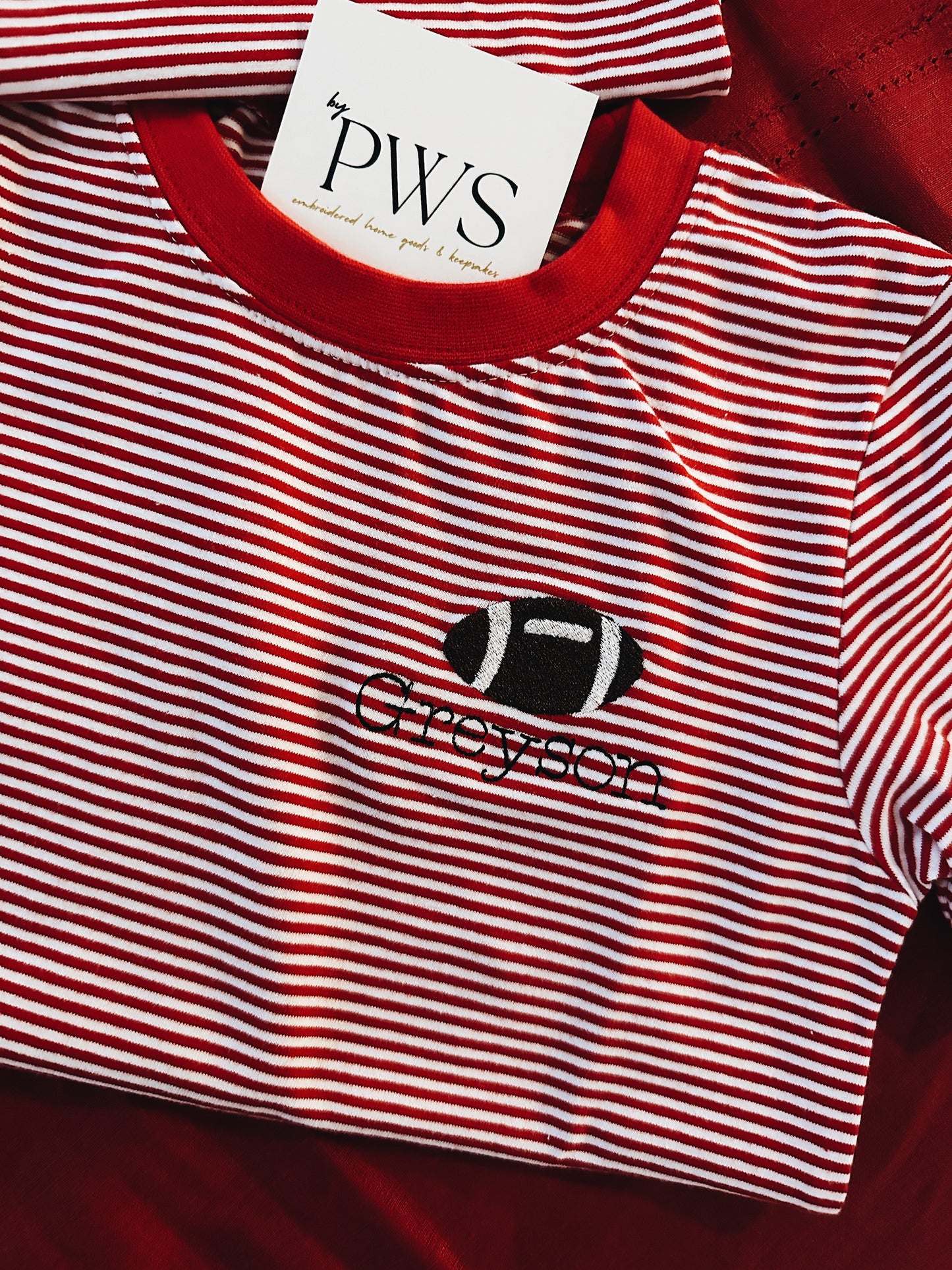 Football Striped Toddler Tee