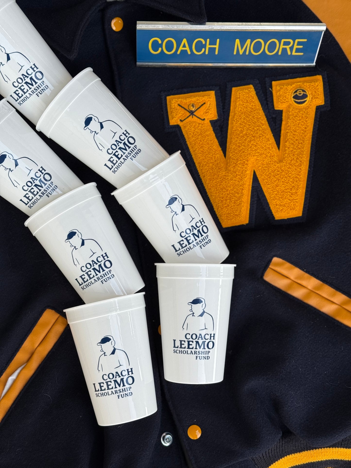 Coach LeeMo Scholarship Fund 16 oz Cup - White