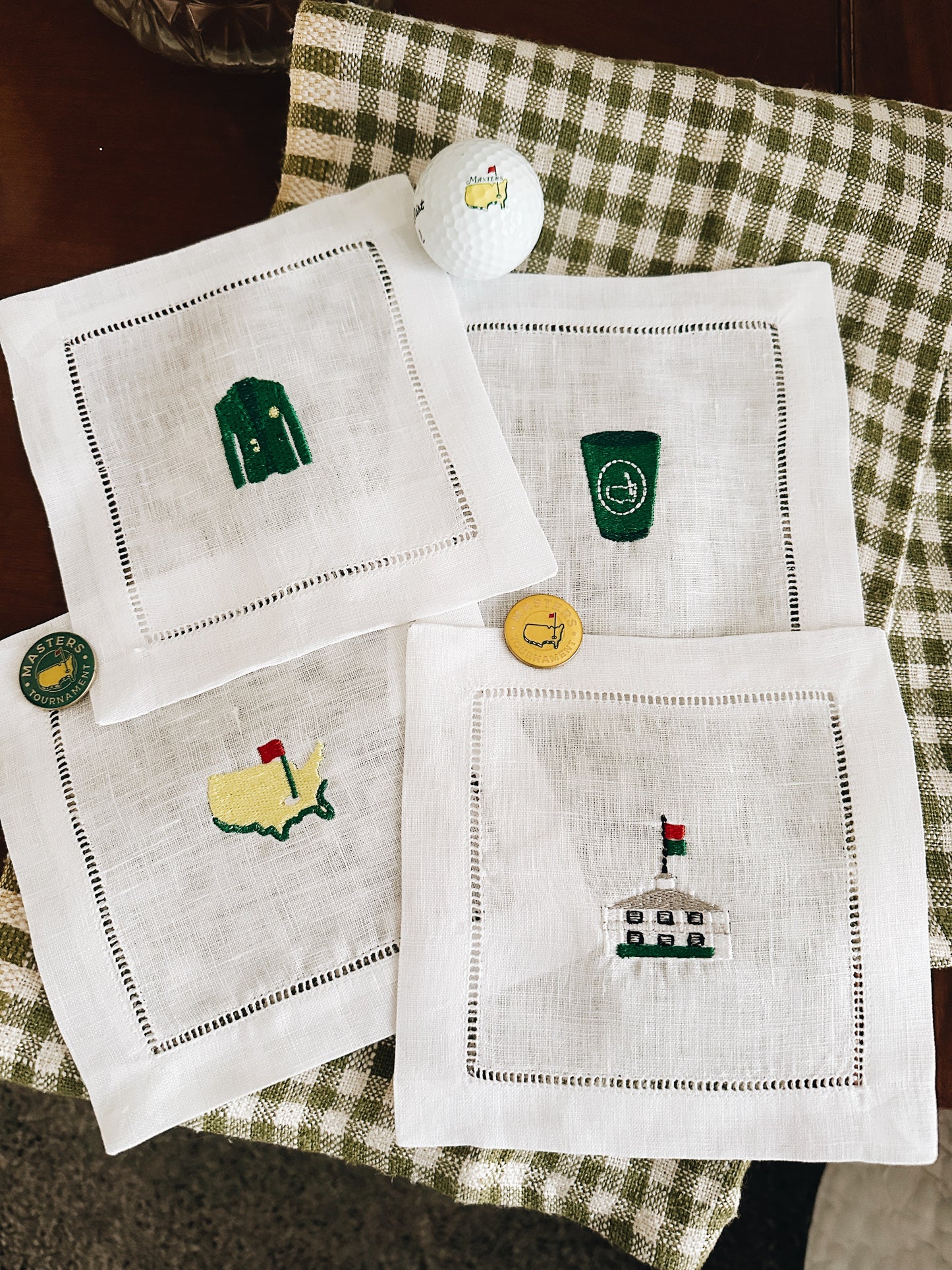 Golf Tournament Linen Cocktail Napkins