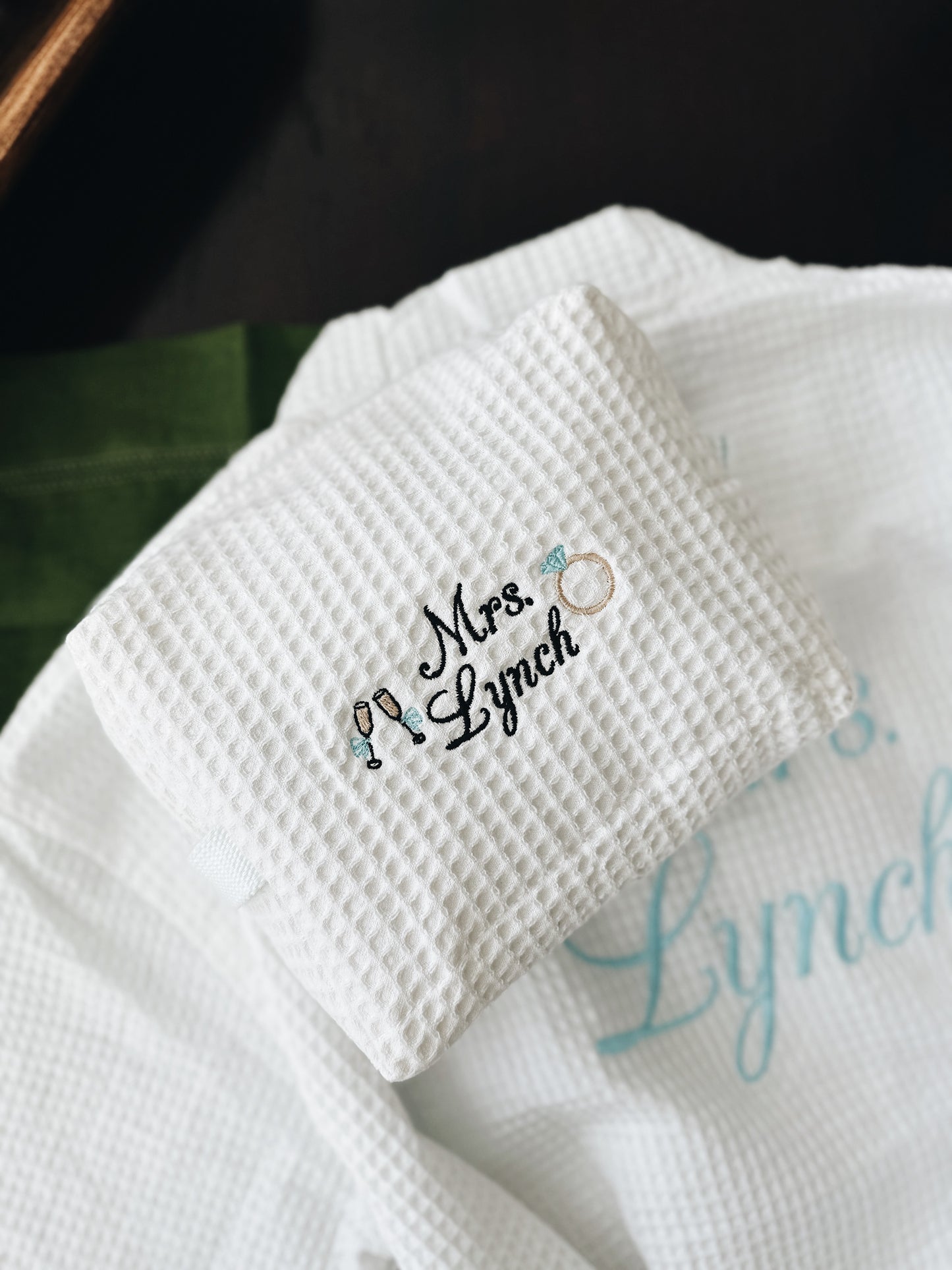 Bridal Waffle Knit Makeup Bag