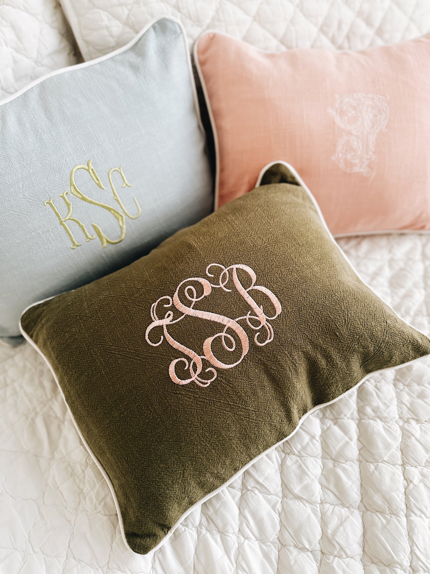 Personalized Accent Pillow - Olive
