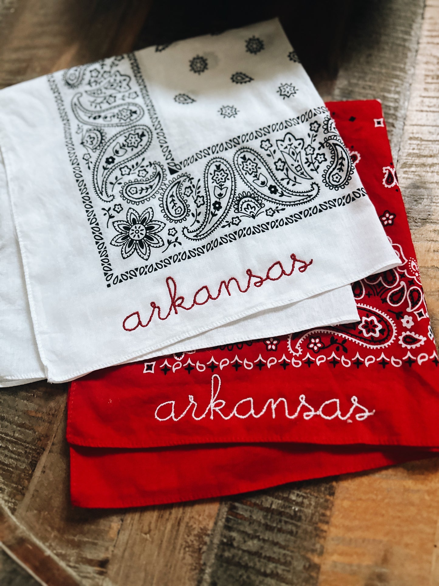 Arkansas Bandana - White