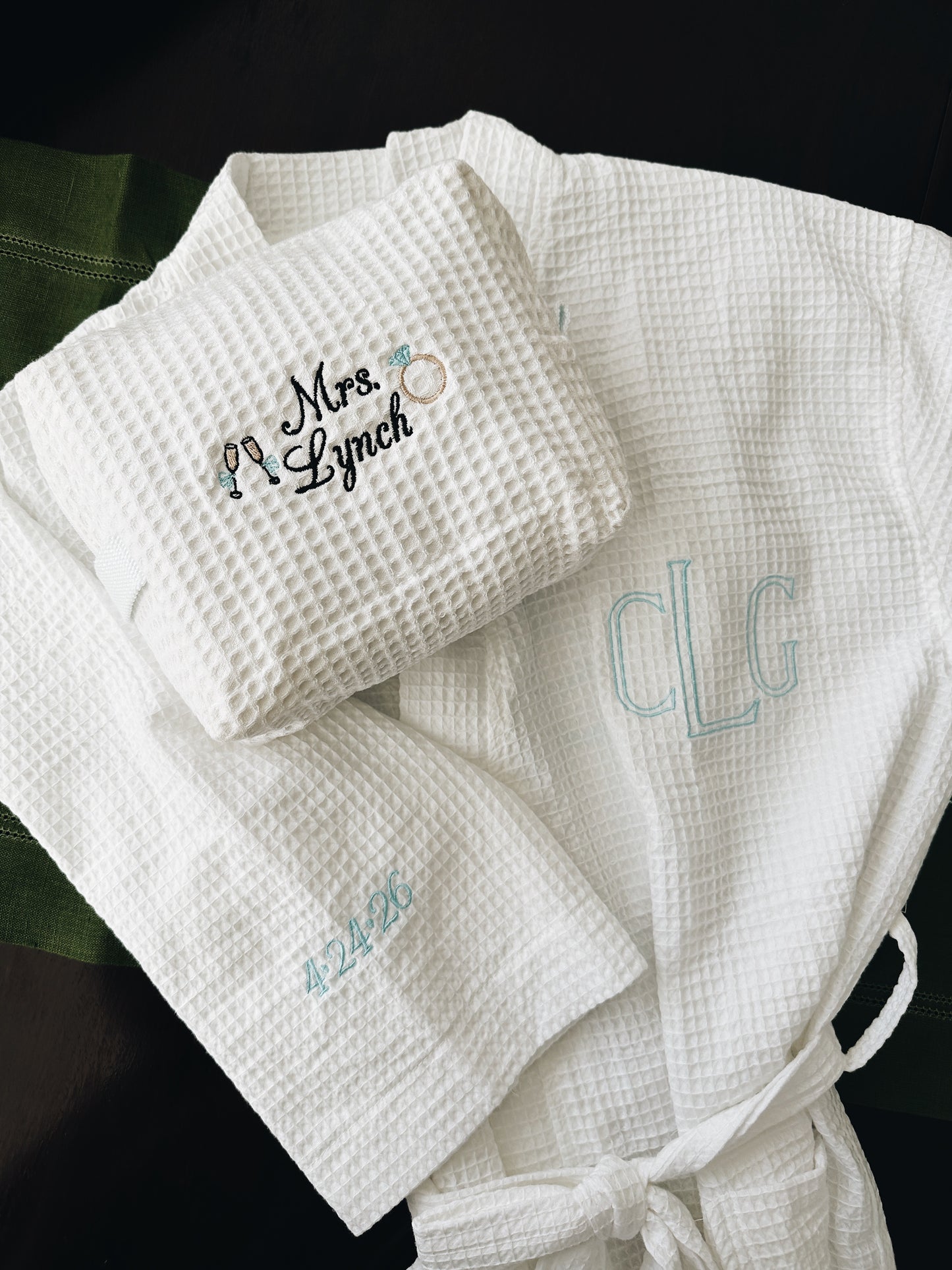 Bridal Waffle Knit Makeup Bag