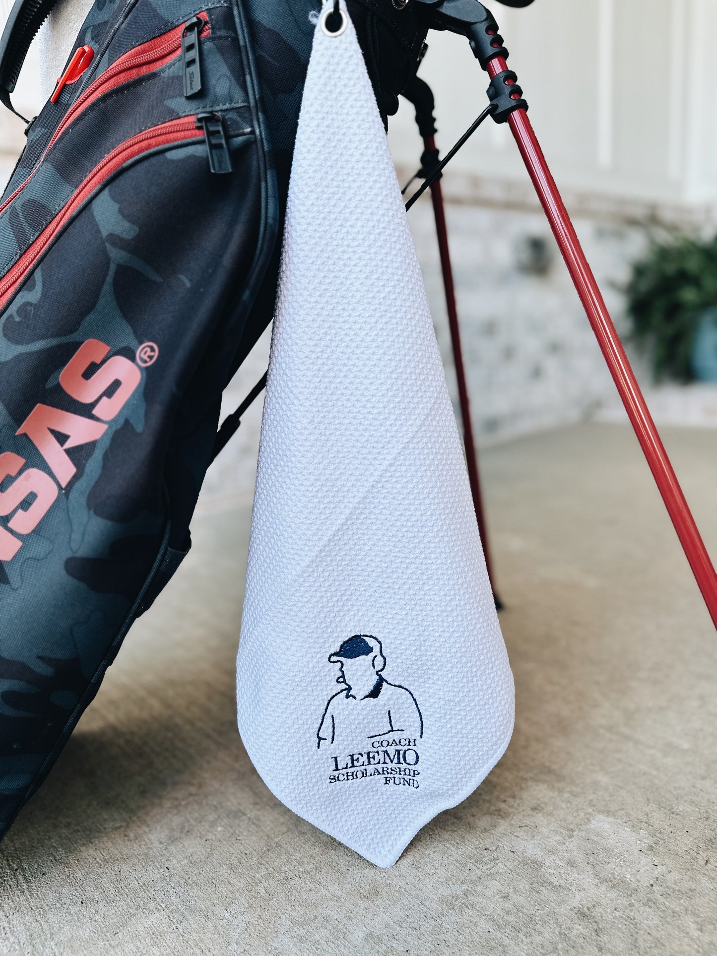 Coach LeeMo Scholarship Fund Golf Towel - Navy