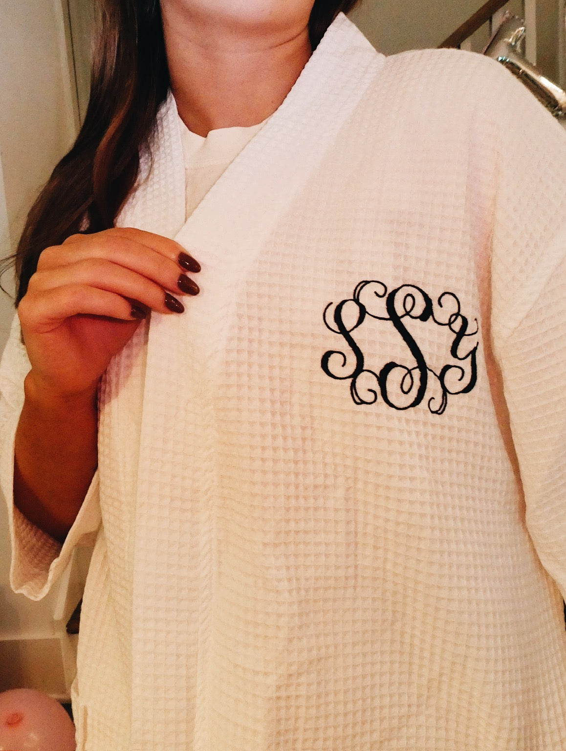 Bridal Waffle Knit Robe