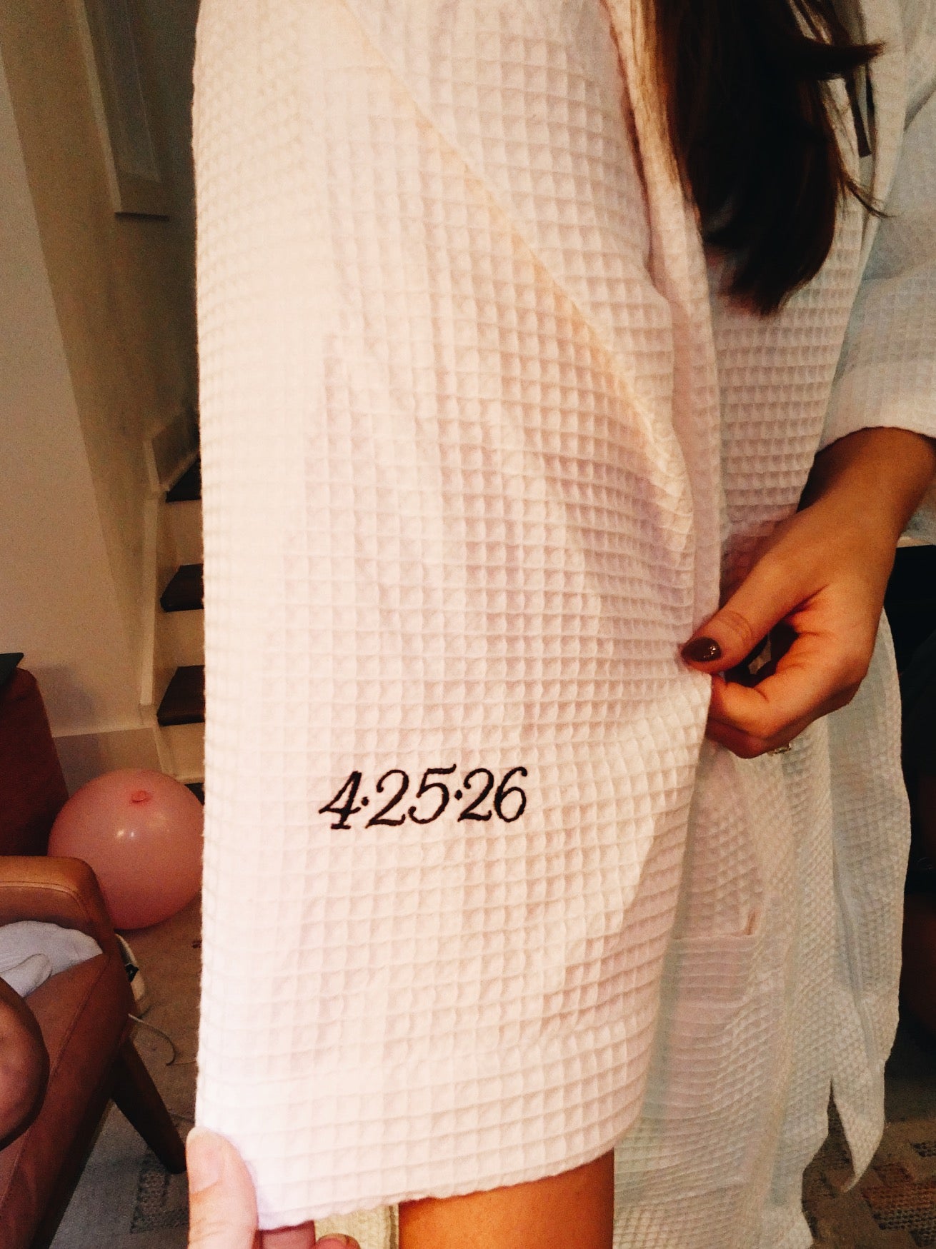 Bridal Waffle Knit Robe