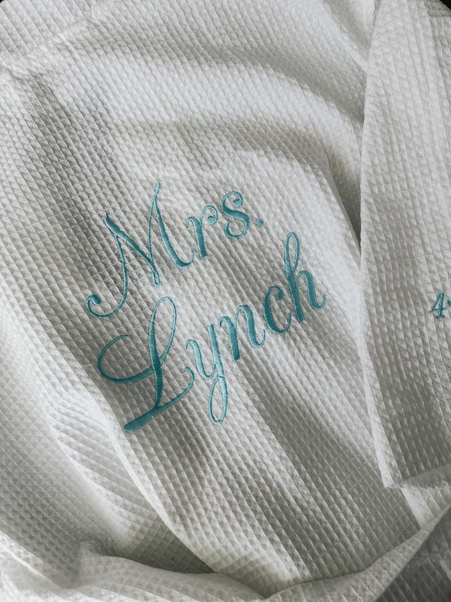 Bridal Waffle Knit Robe