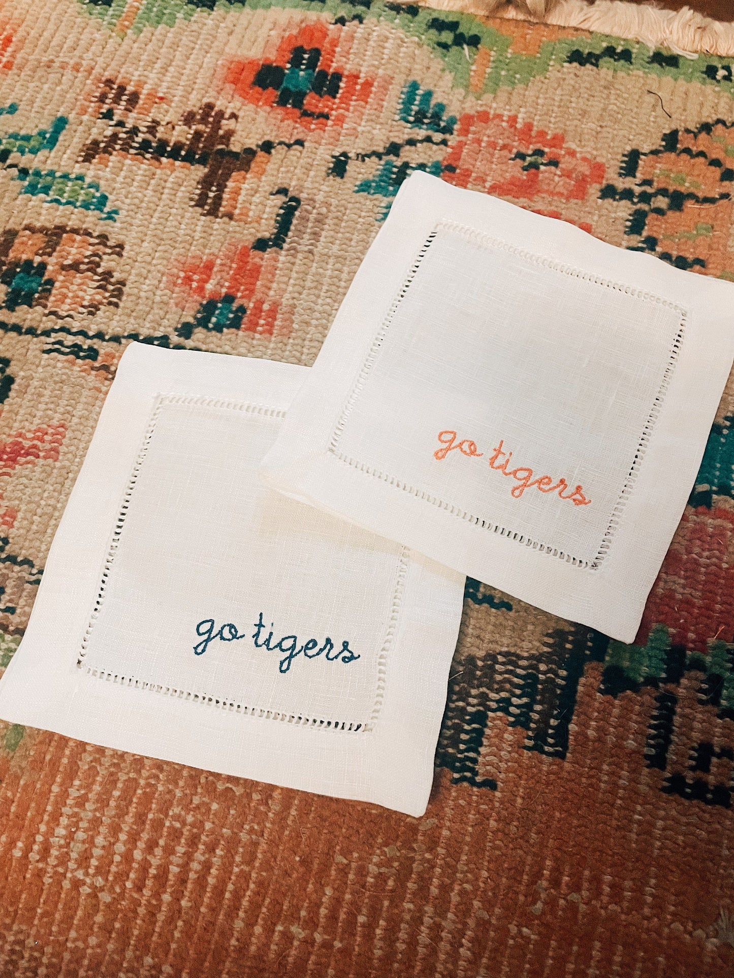 Go Tigers Auburn Linen Cocktail Napkins