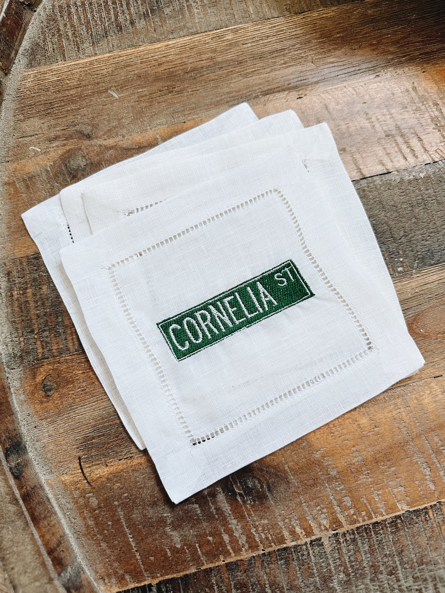 Cornelia Street Linen Cocktail Napkins