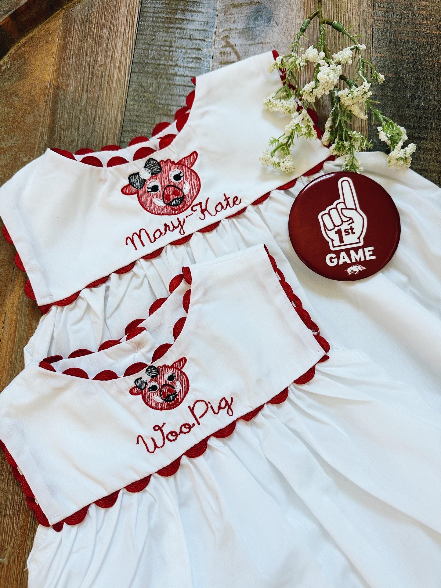 Little Pig Ric Rac Trim Toddler Dress