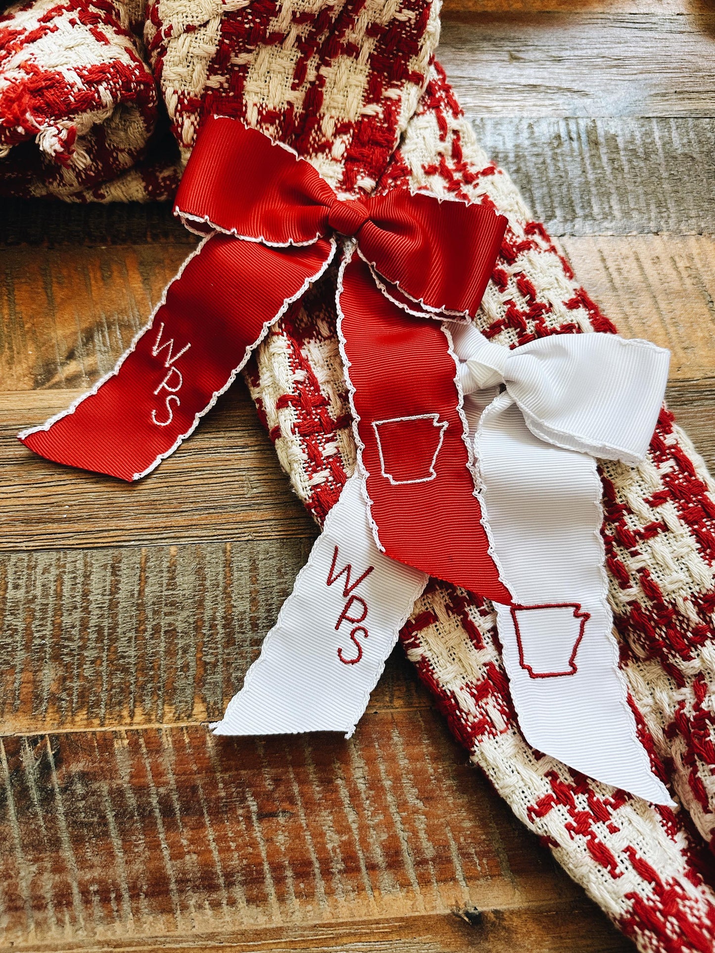 Arkansas Hair Bow - White