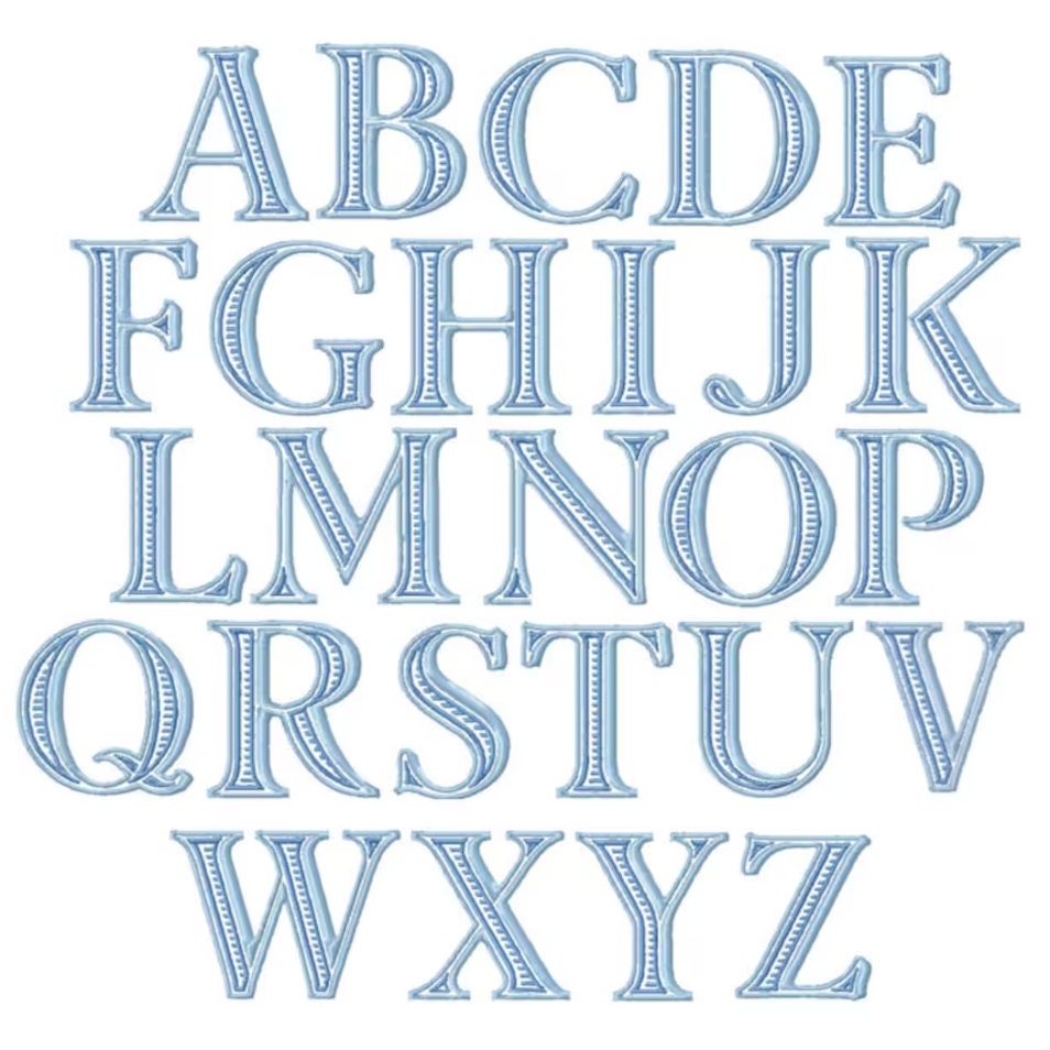 Single Initial Linen Tea Towel - Ryan Ribbed
