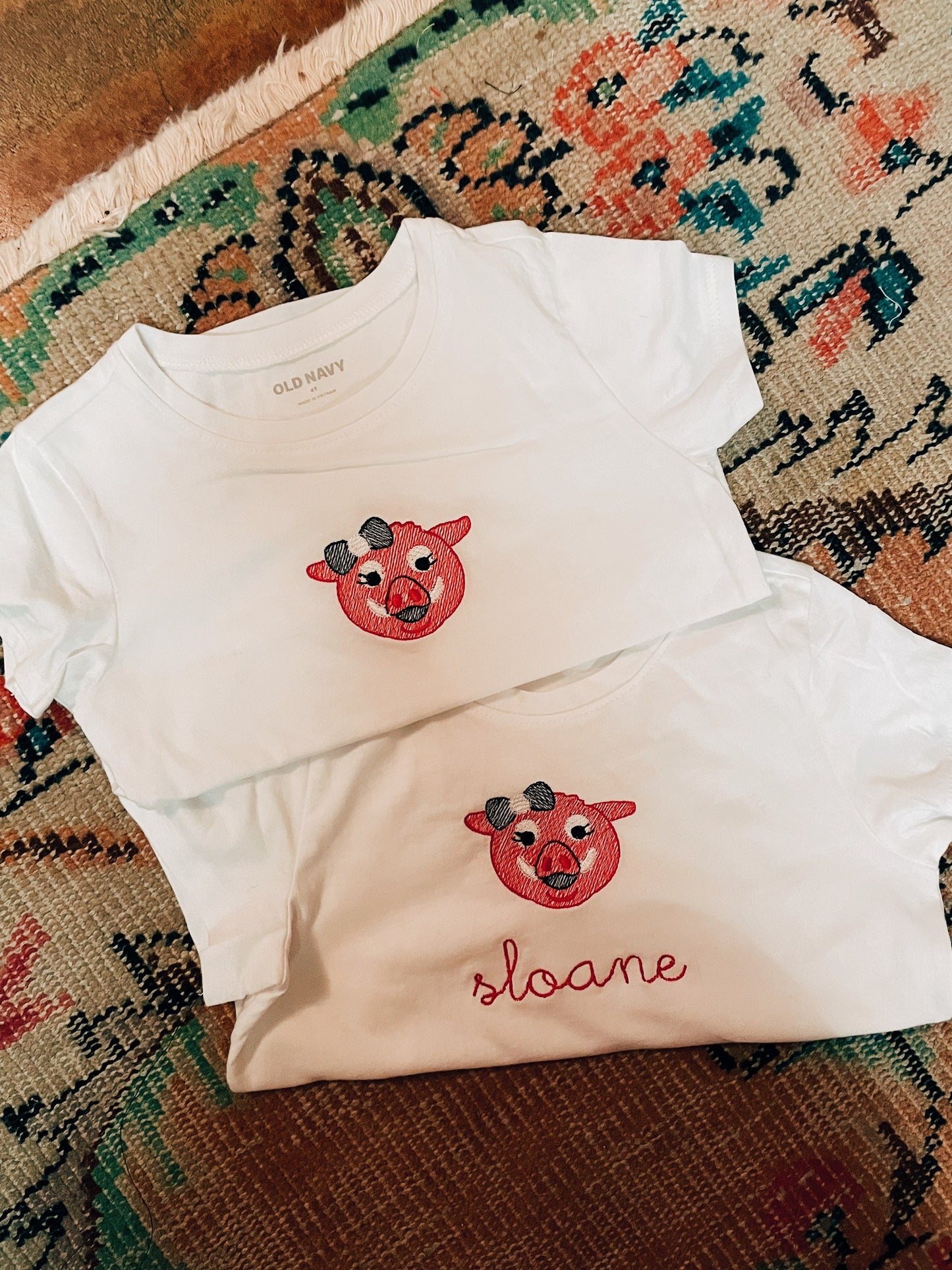 Little Pig With Bow Tee
