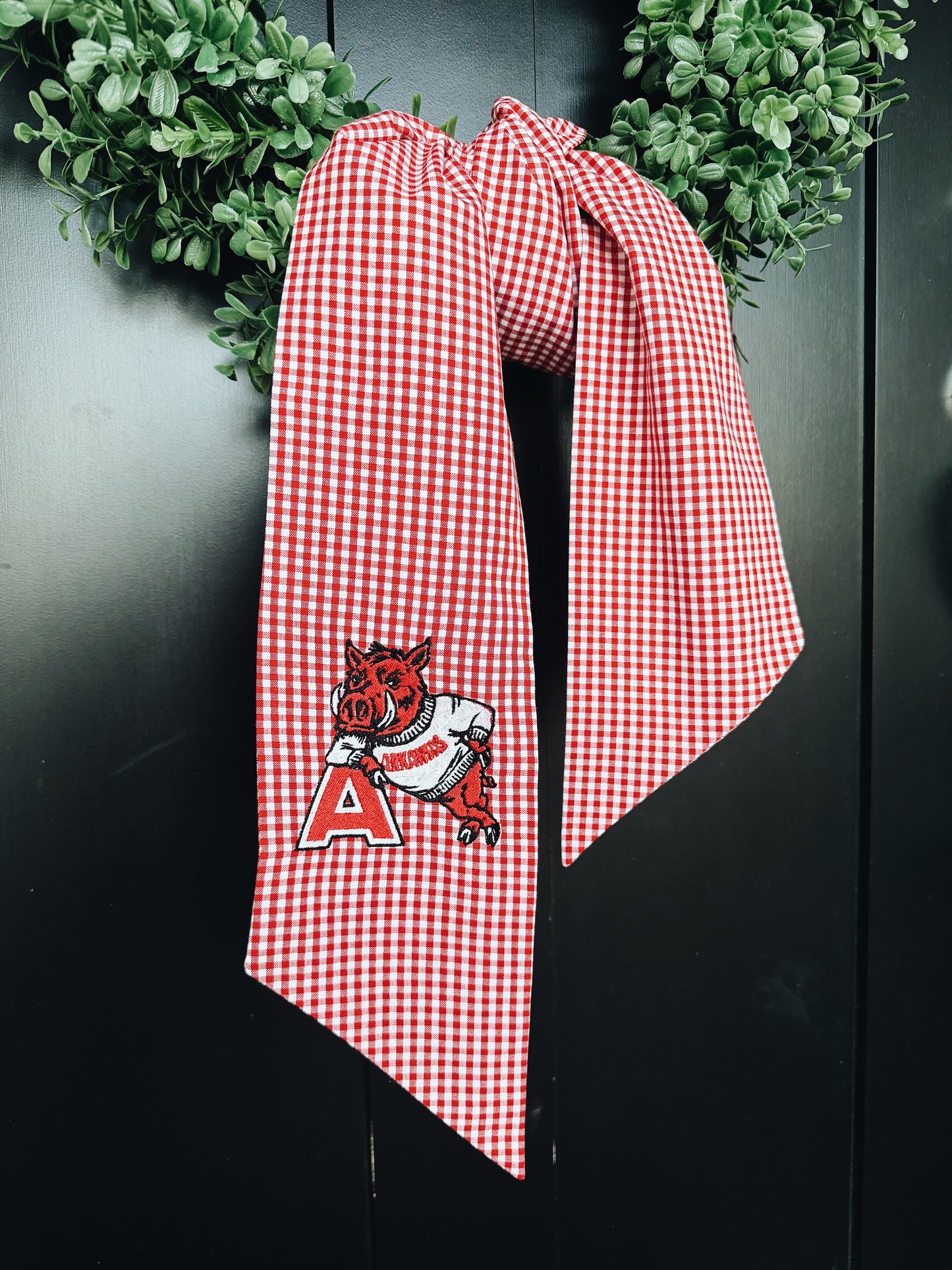 PREORDER: Leaning A Gingham Wreath Sash